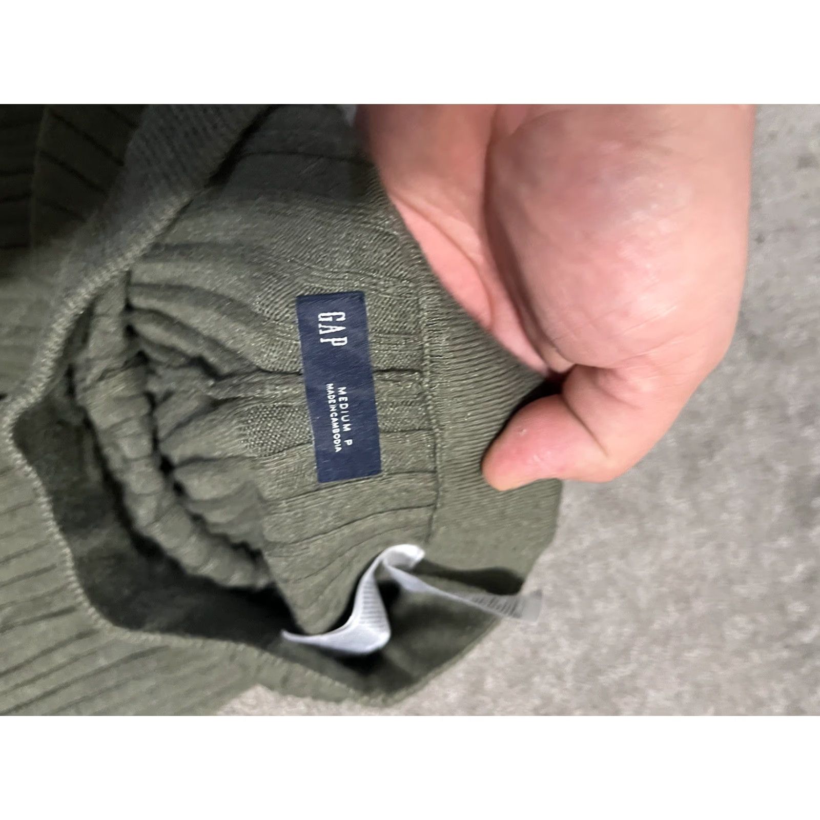 Gap Gap Pants Army Green Modal Knit PM Petite Women Size 32" / US 10 / IT 46 - 5 Thumbnail