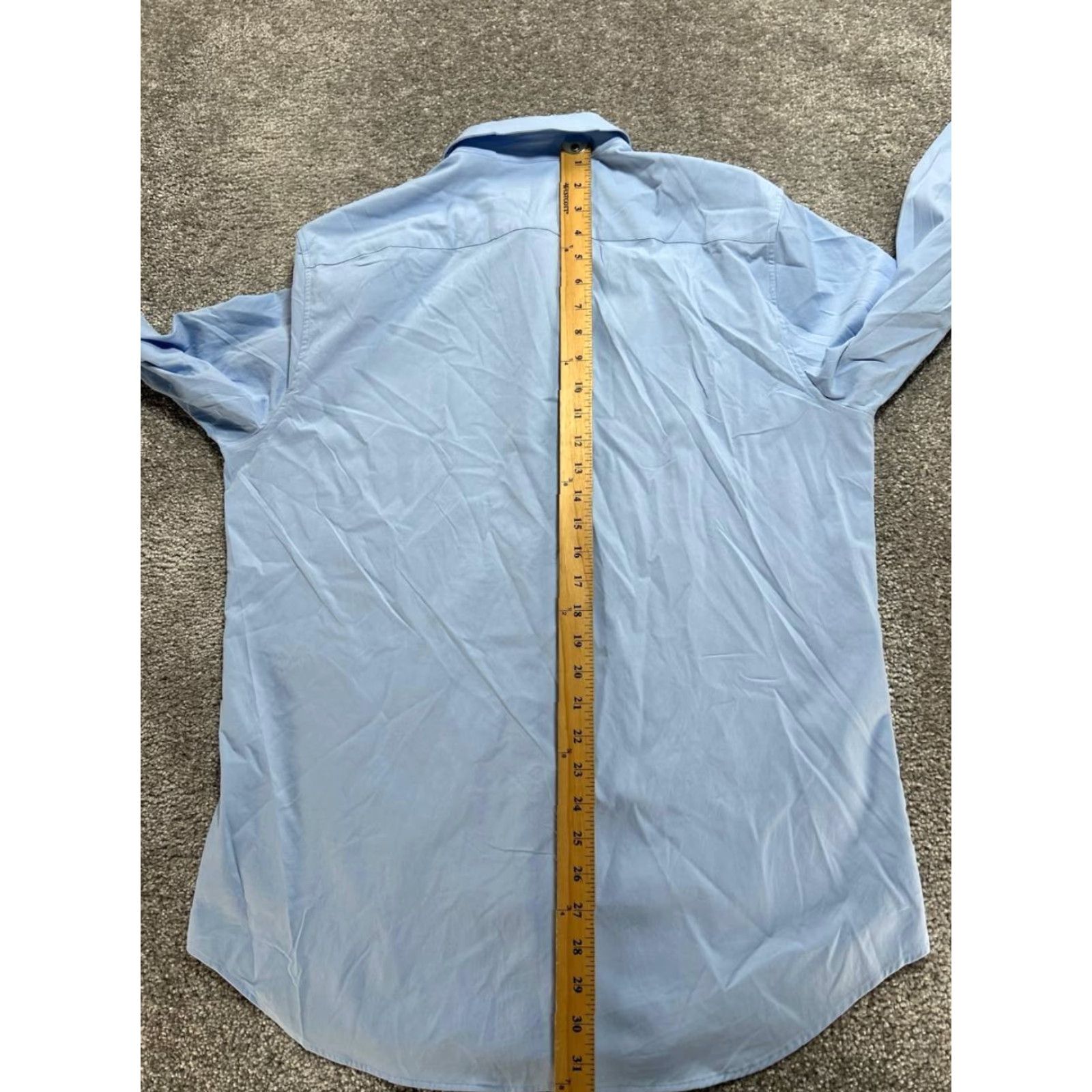 Bonobos Bonobos Dress Shirt Mens Large Blue Stretch Standard Fit Button Up Business Wear Size 42R - 4 Thumbnail