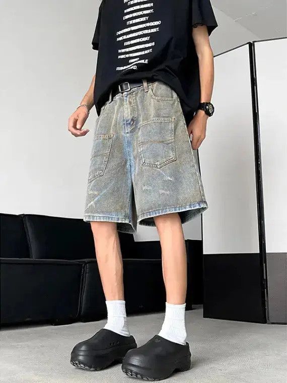 Japanese Brand Retro high street ripped denim shorts Size US 32 / EU 48 - 3 Thumbnail