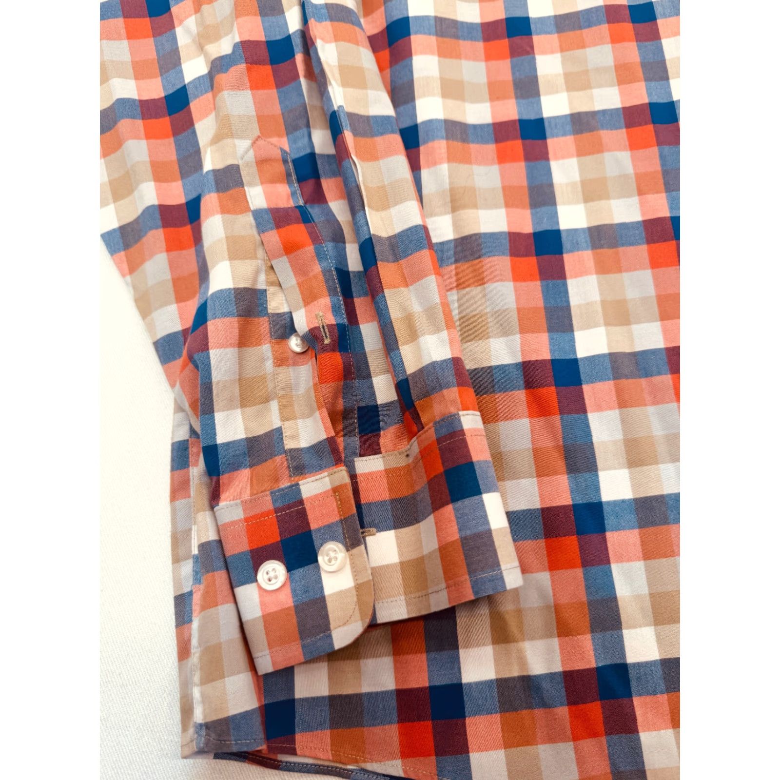 Jos. A. Bank VINTAGE JOS A. BANK Long Sleeve Button Up Mens XL Checked Shirt Travelers Collection 2826 Size US XL / EU 56 / 4 - 4 Thumbnail