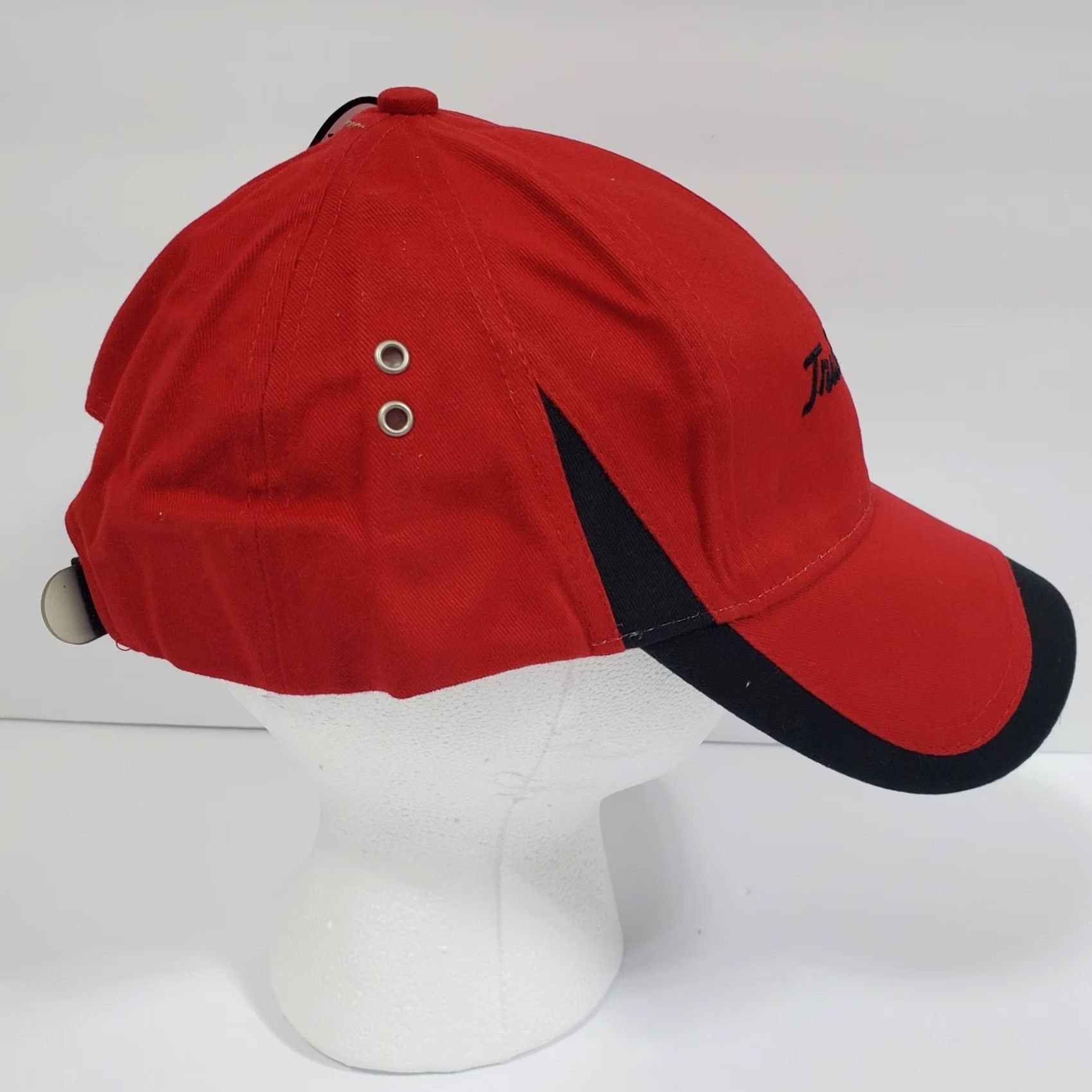 Vintage Adams True Value Baseball Cap Red Black Cotton Embroidered Adjustable Strapback Size ONE SIZE - 2 Thumbnail