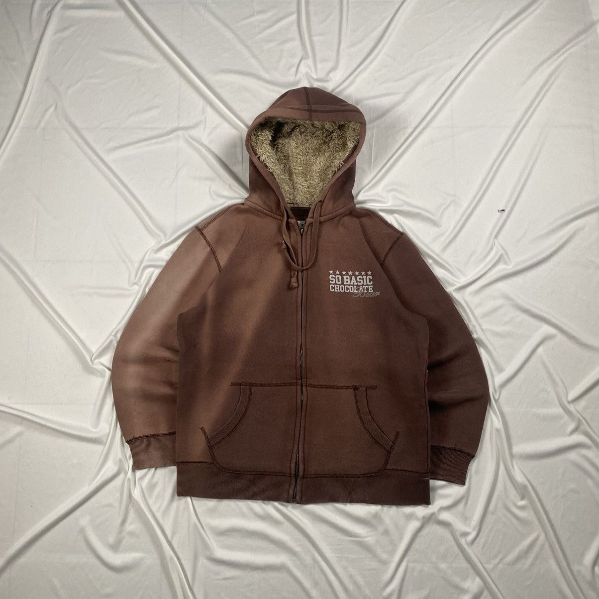 Japanese Brand y2k Chocolate Bears Fur Sunfaded Hooded Size US S / EU 44-46 / 1 - 1 Thumbnail