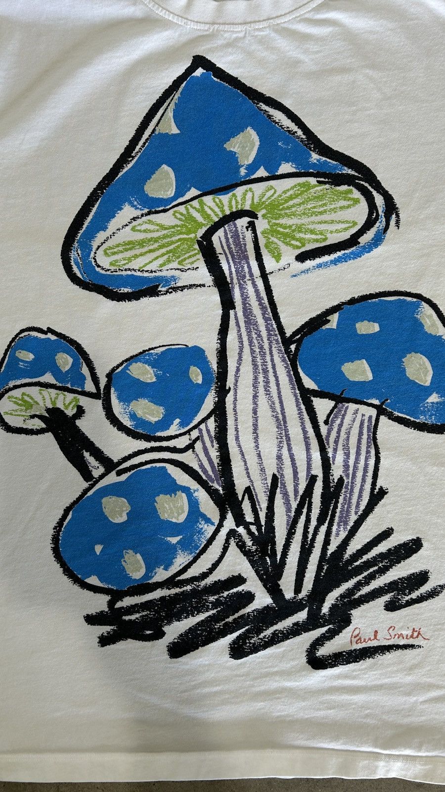 Vintage Paul Smith Mushrooms Print Tee Size US XL / EU 56 / 4 - 2 Thumbnail