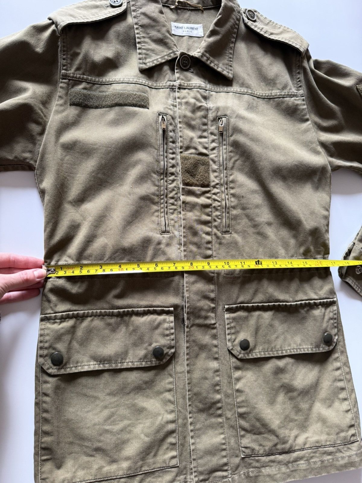 Saint Laurent Paris Saint Laurent Paris 16SS Military Jacket Khaki Size XS / US 0-2 / IT 36-38 - 17 Thumbnail