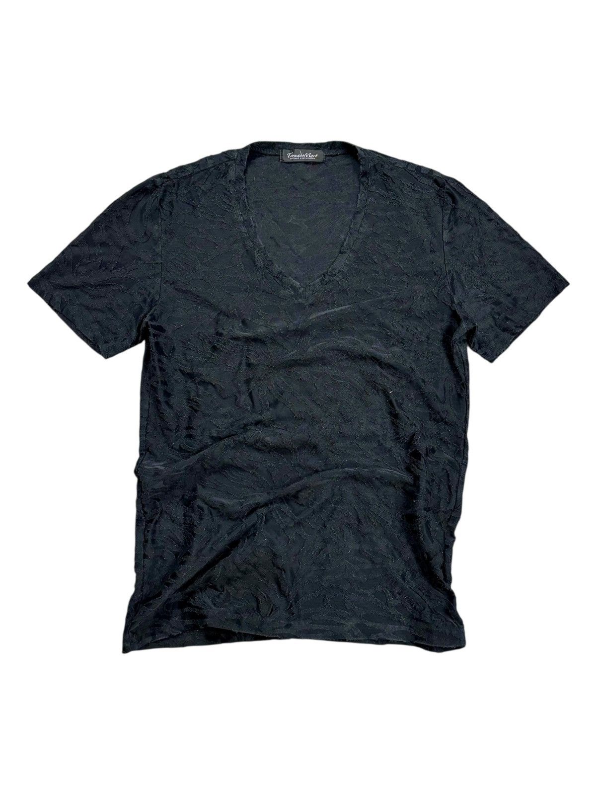 Tornado Mart 2000s Tornado Mart - Vkei Style Slashed V-Neck Tee Size US M / EU 48-50 / 2 - 2 Thumbnail