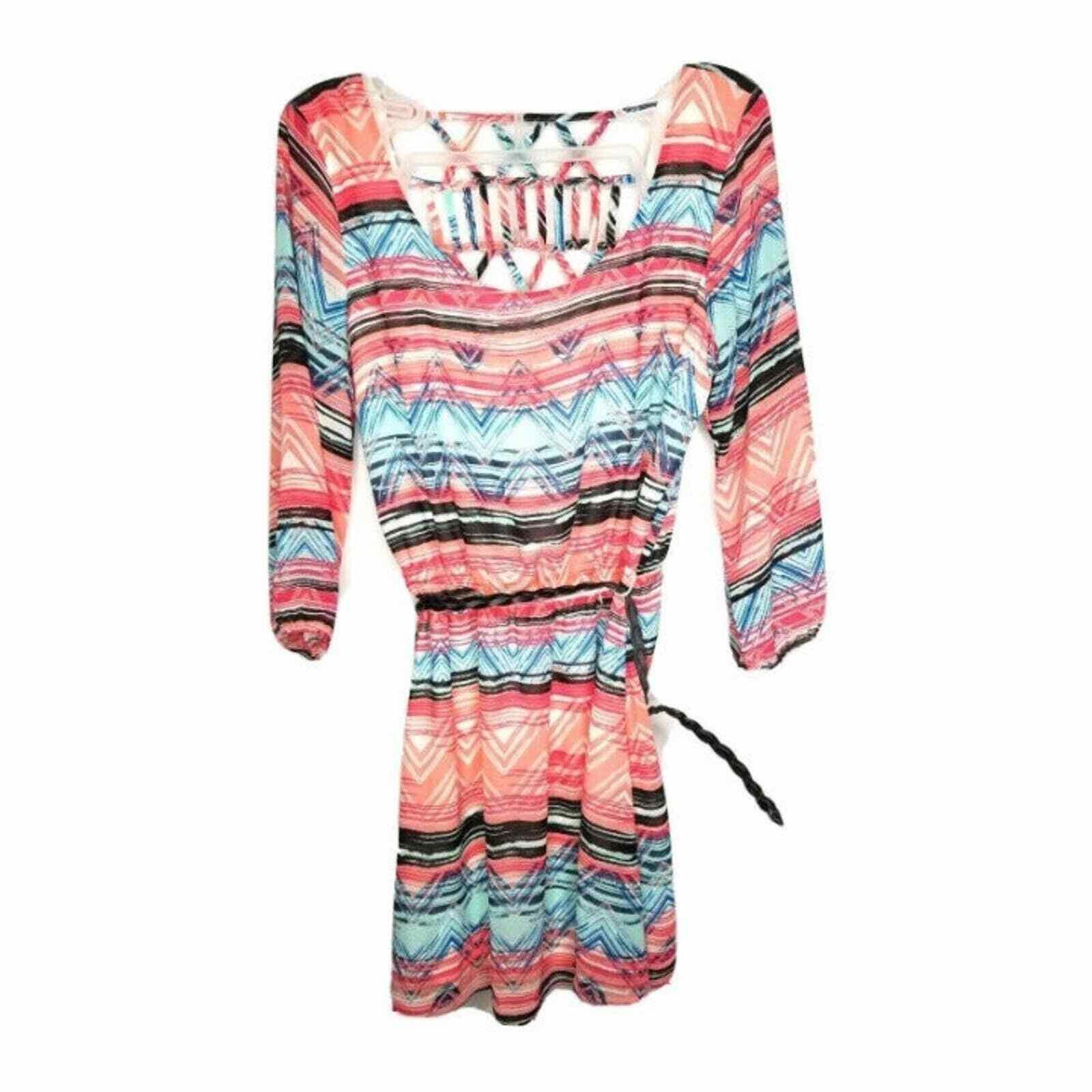 Other Heart Soul Juniors Women Belted Lattice Back Peasant Dress B Size L / US 10 / IT 46 - 1 Thumbnail