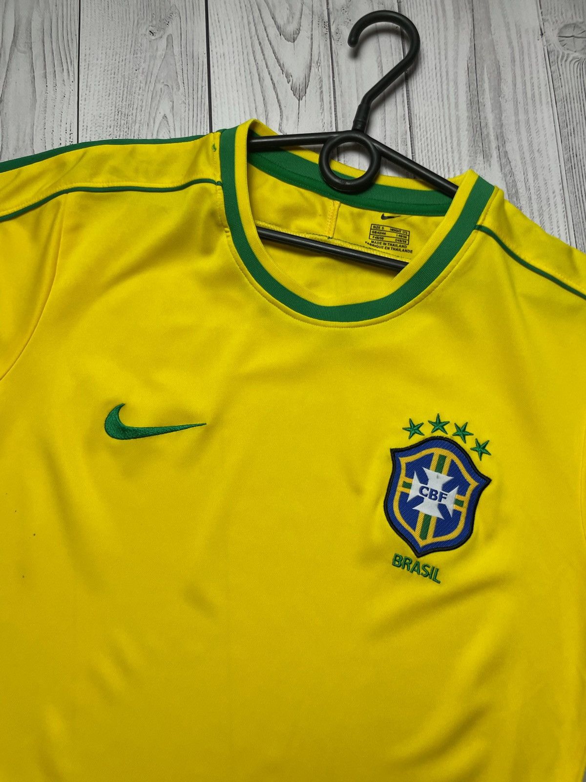 Vintage Vintage Soccer tee yellow Brasil Brazil size S Size US S / EU 44-46 / 1 - 2 Thumbnail
