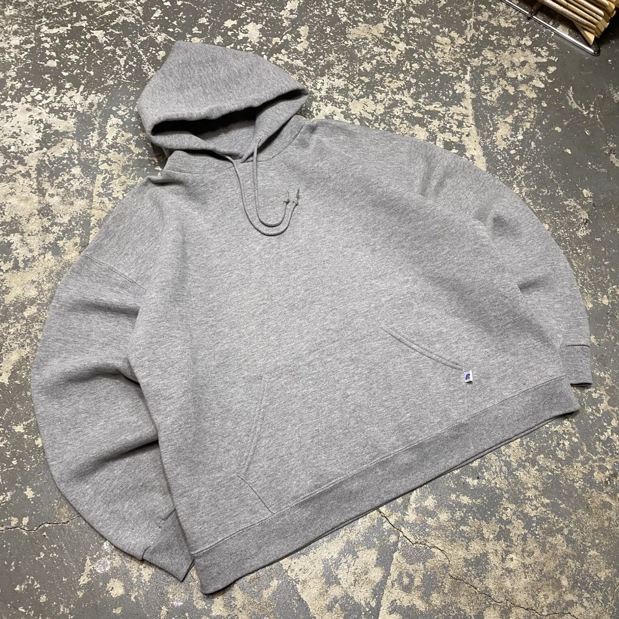 Russell Athletic × Vintage Vintage Russell Athletic Grey Blank Boxy Crewneck Hoodie Size US XL / EU 56 / 4 - 3 Thumbnail