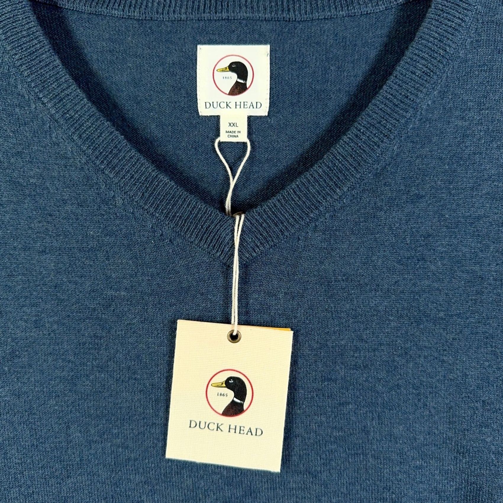 Vintage Duck Head Men Sweater XL Blue Crew Neck Pullover Wool Cotton All Seasons Knit Casual 2XL Pullover Size US XXL / EU 58 / 5 - 3 Thumbnail