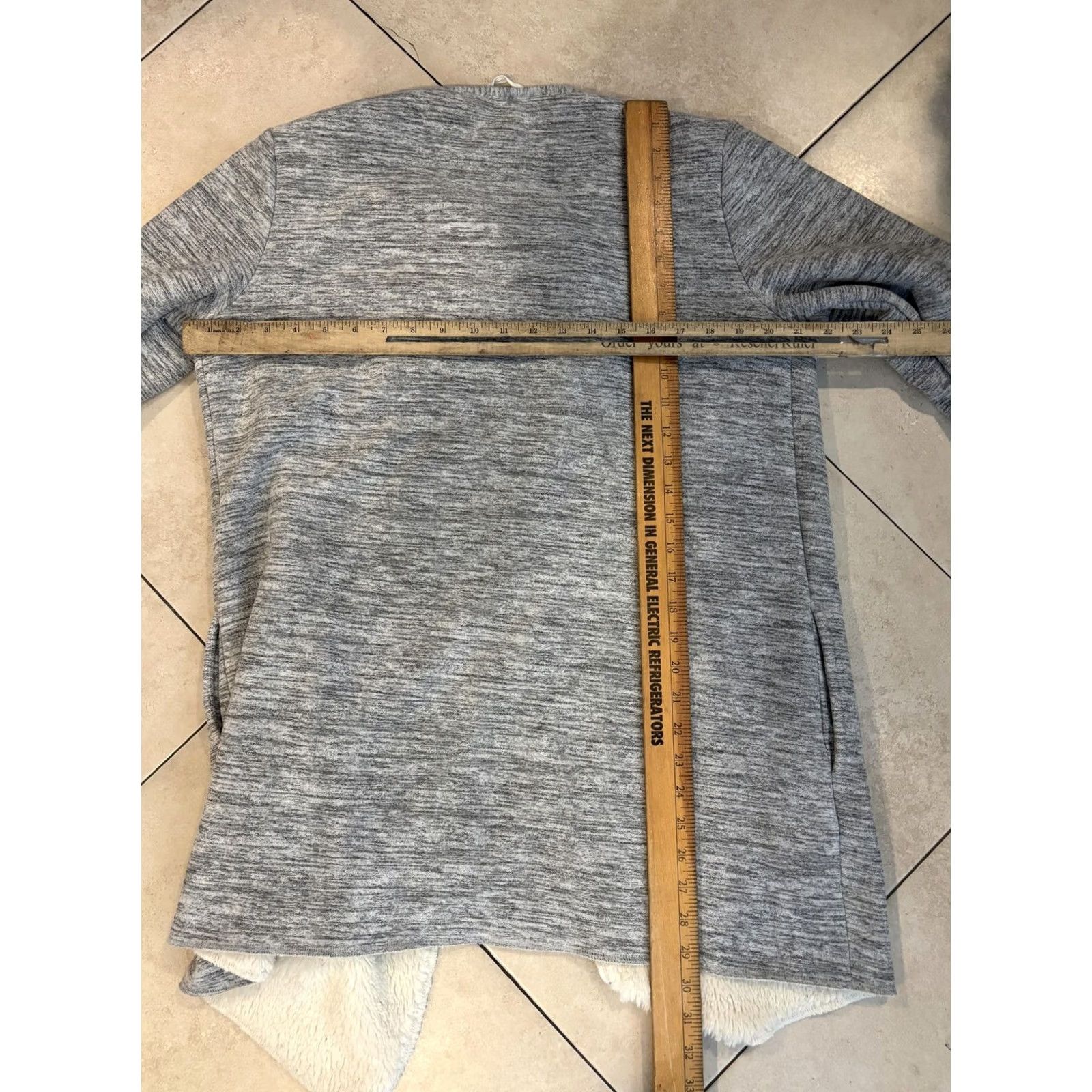 Ugg UGG Coatigan Jacket Women Medium Gray Fleece Open Front Sherpa Lined Cardigan Size M / US 6-8 / IT 42-44 - 6 Thumbnail