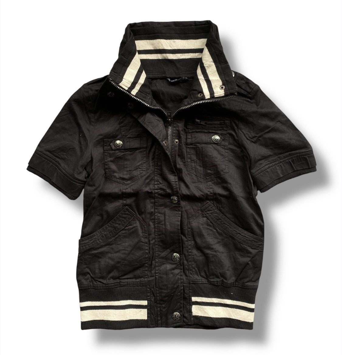 14th Addiction × GOSTAR DE FUGA Fuga Waxed Faux Fur Riders Jacket