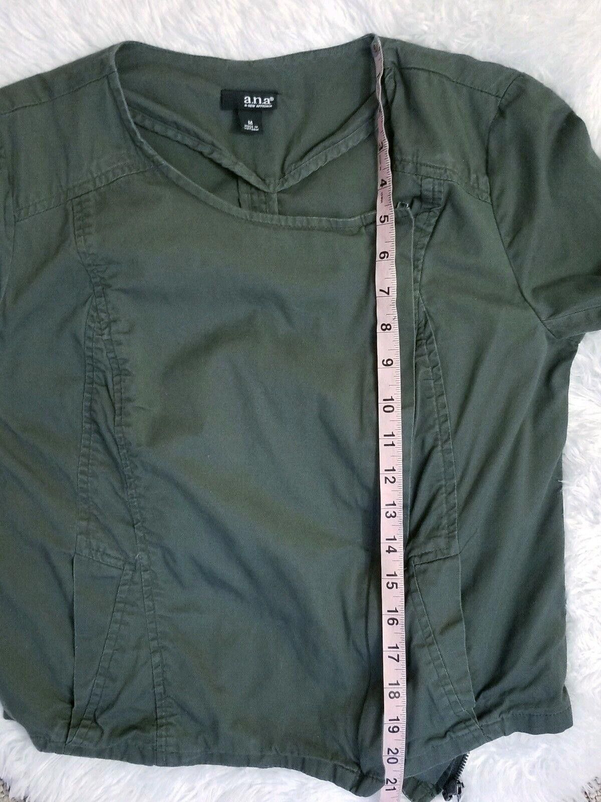 Other A.N.A Jacket Medium Army Green Wrap Style Zip Moto scoop Size M / US 6-8 / IT 42-44 - 6 Thumbnail