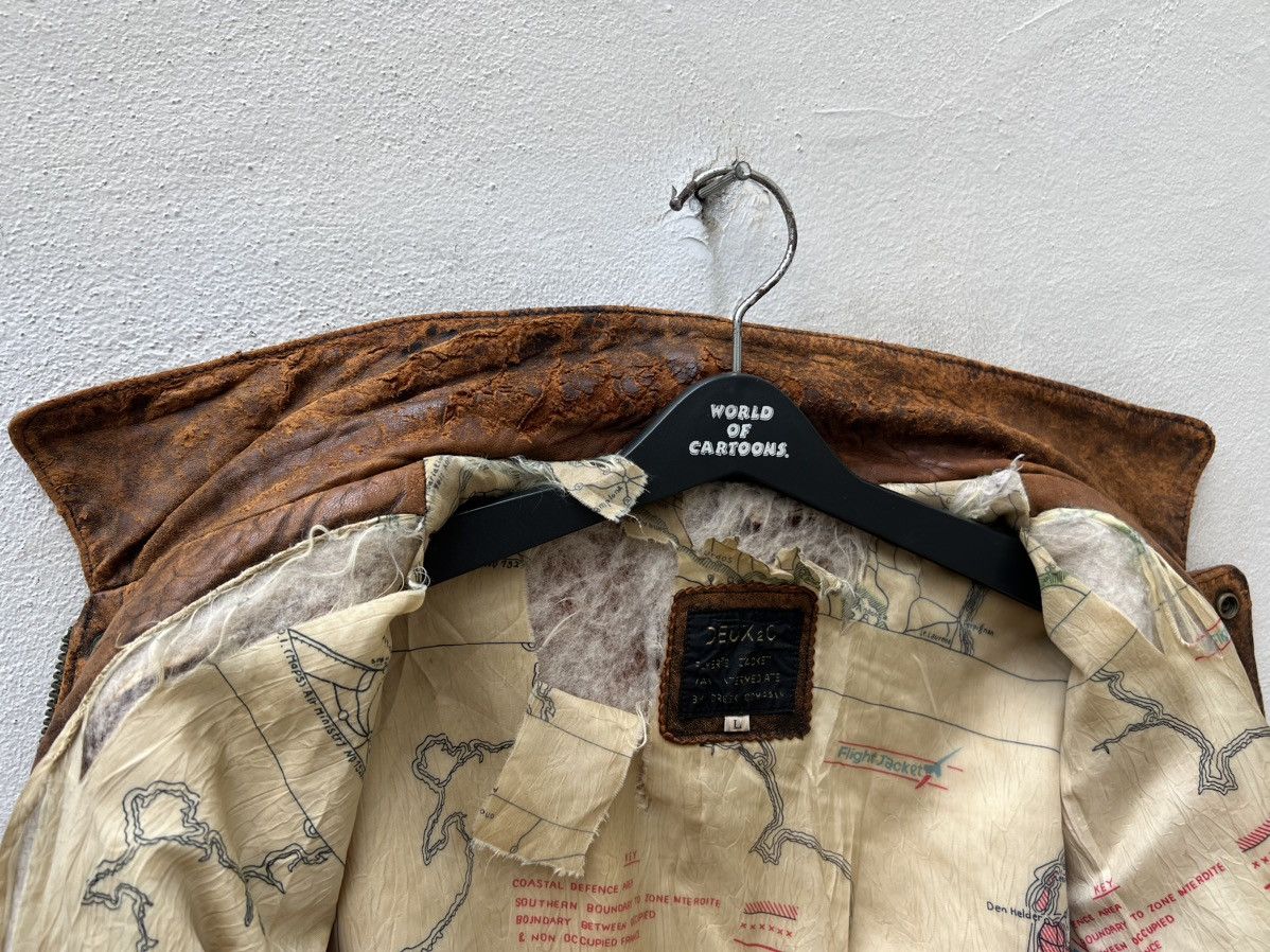 Leather Trashed 80s DEUX 2C Distressed A-2 Flight Leather Jacket Size US L / EU 52-54 / 3 - 22 Thumbnail