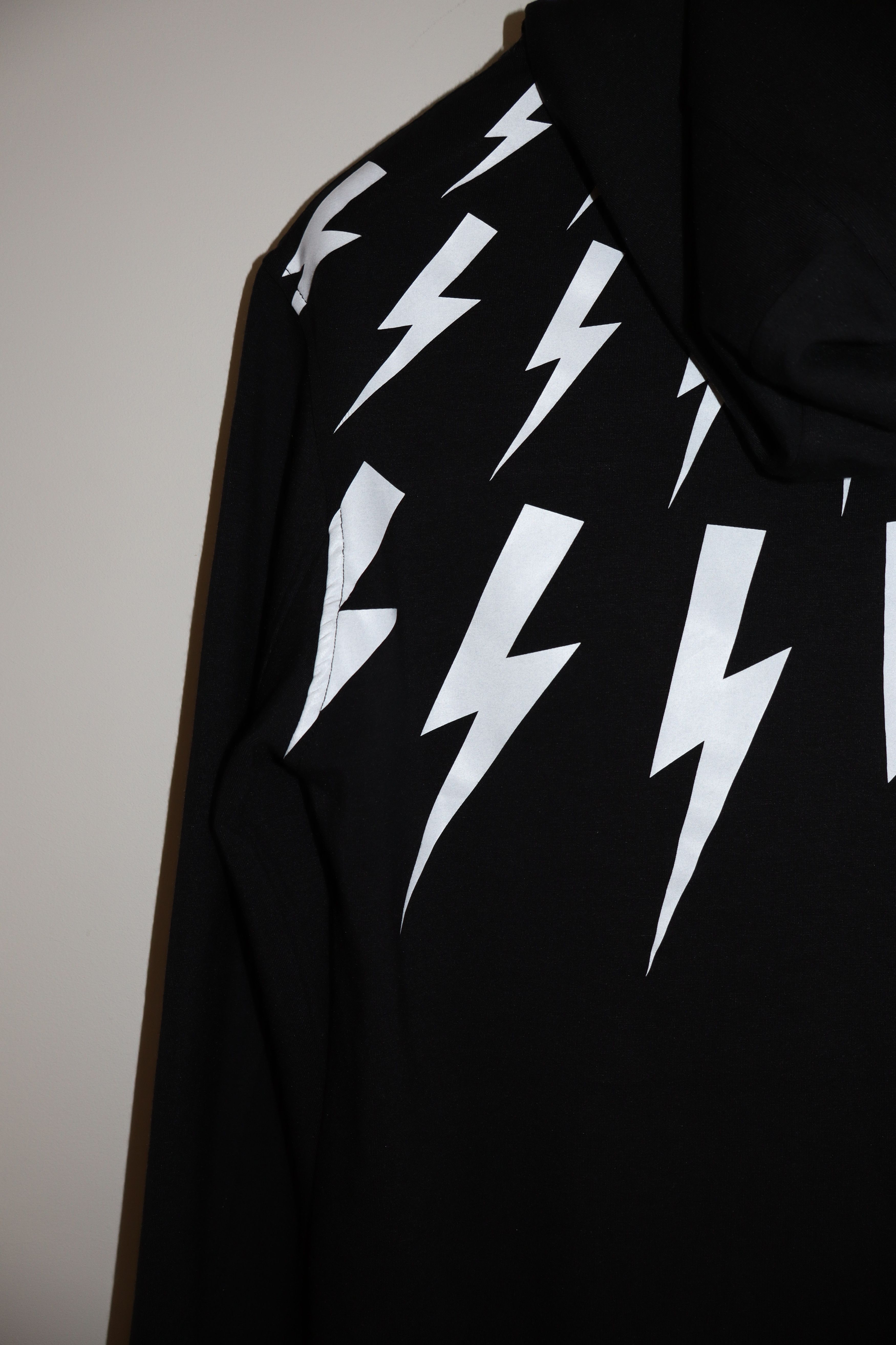 Neil Barrett Lightning bolt print hoodie Size US S / EU 44-46 / 1 - 8 Thumbnail