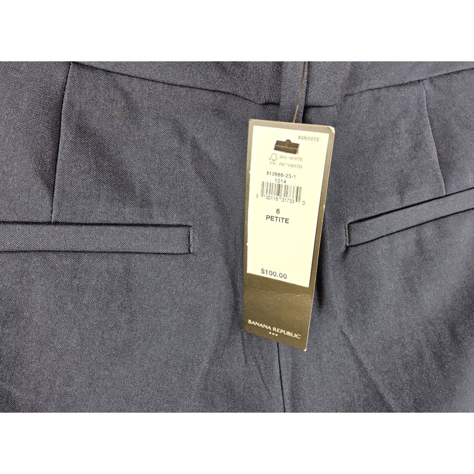 Banana Republic Banana Republic Women's Dress Pants Navy Blue Stretch Petite 8P Size 28" / US 6 / IT 42 - 6 Thumbnail