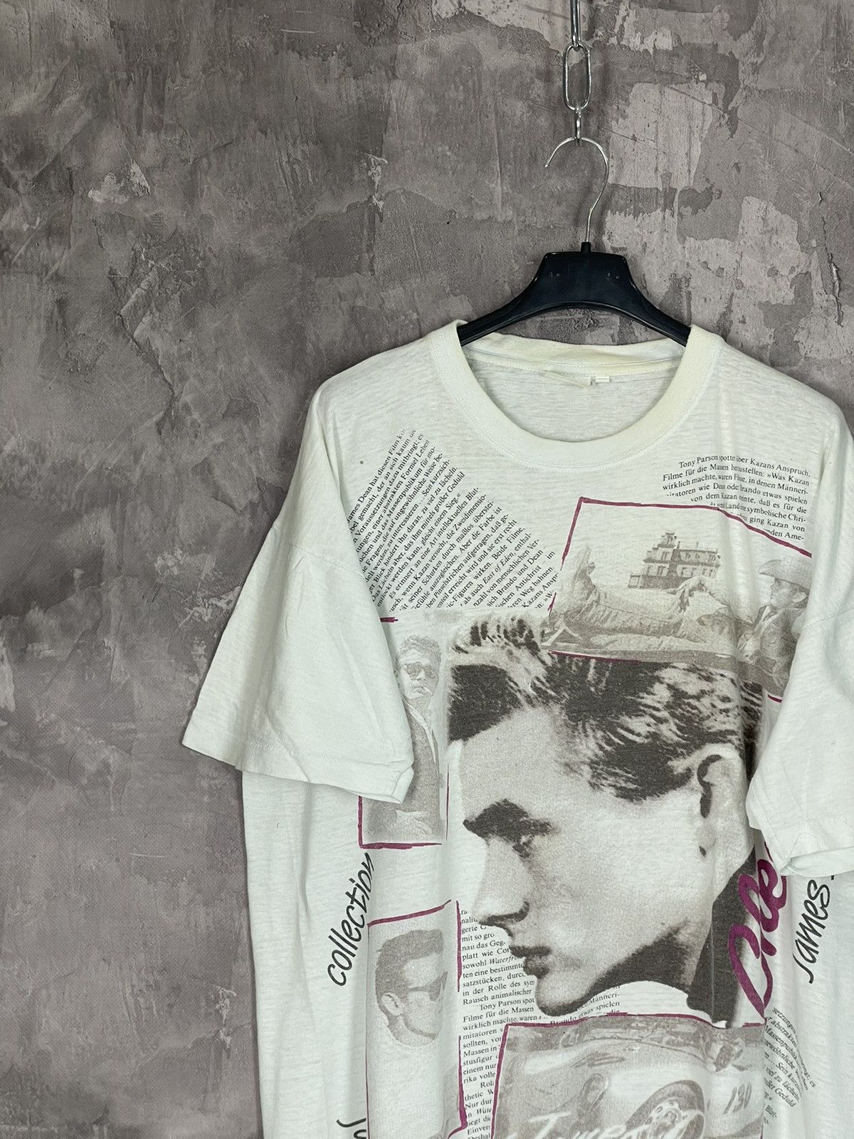 Vintage Vintage 90s JAMES DEAN Iconic Gazette Style archive t shirt Size US XL / EU 56 / 4 - 3 Thumbnail