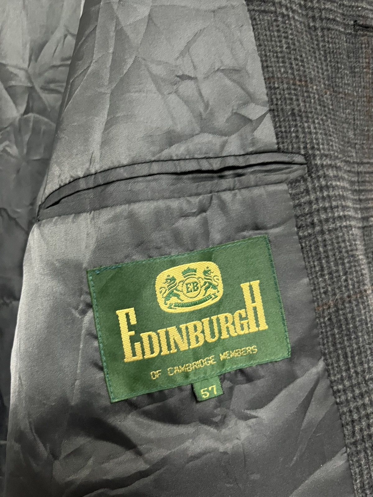 Woolrich Woolen Mills 💥Vintage Premium Wool EDINBURGH Cambridge Members Plaid Size US XL / EU 56 / 4 - 12 Thumbnail
