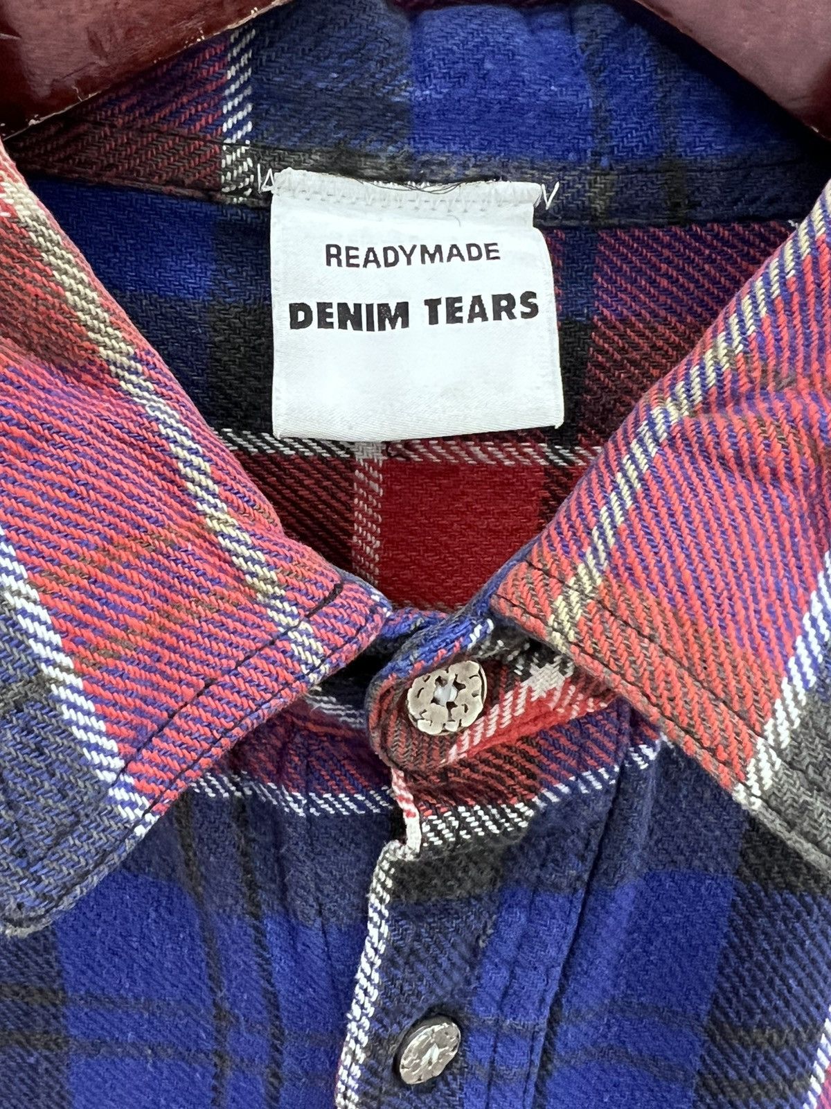 DENIM TEARS × READYMADE READYMADE x Denim Tears Wreath Check Shirt Size US S / EU 44-46 / 1 - 4 Thumbnail