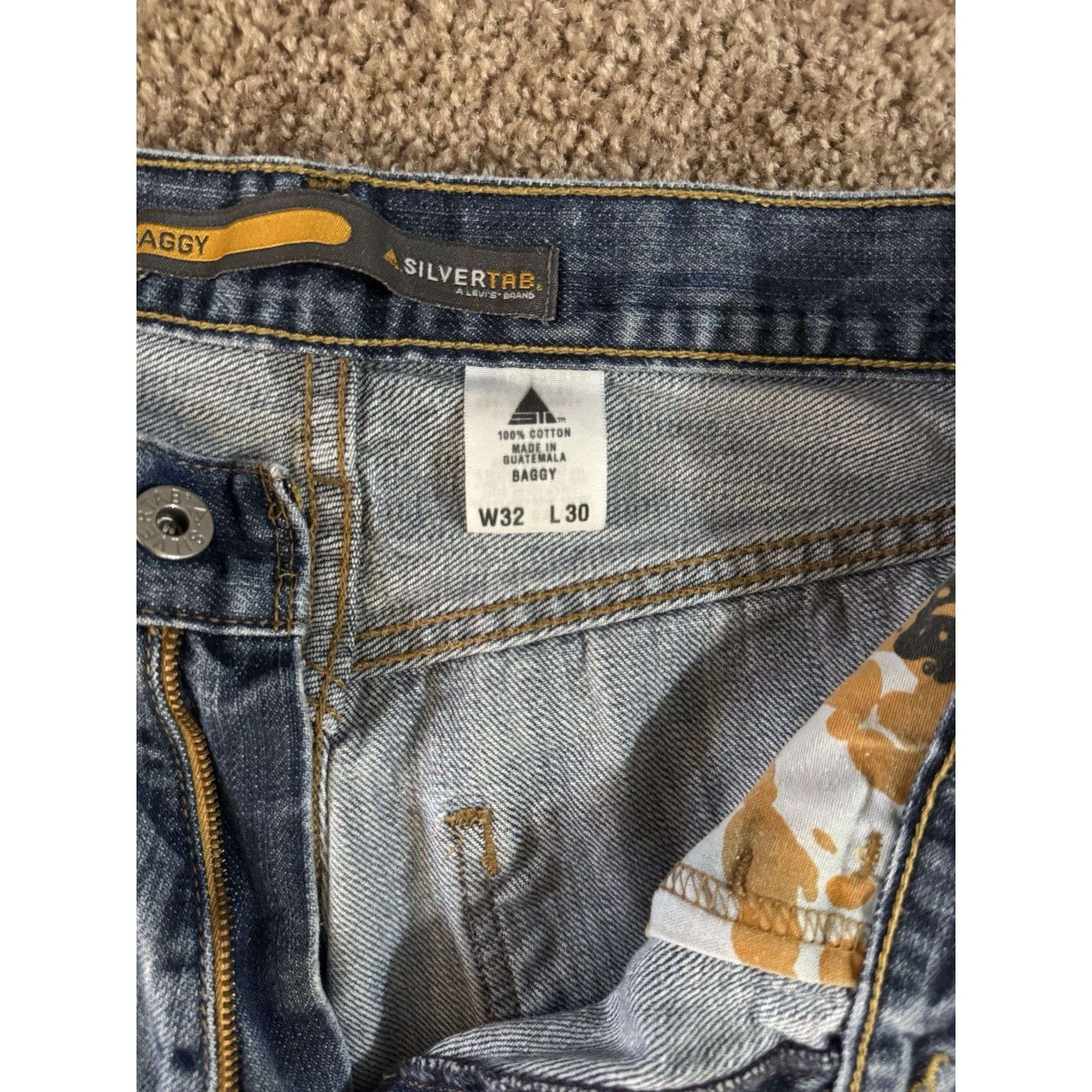 Levi's Vintage 2000s Y2K Levi’s Silvertab Baggy Jeans 32x30 Size US 32 / EU 48 - 3 Thumbnail