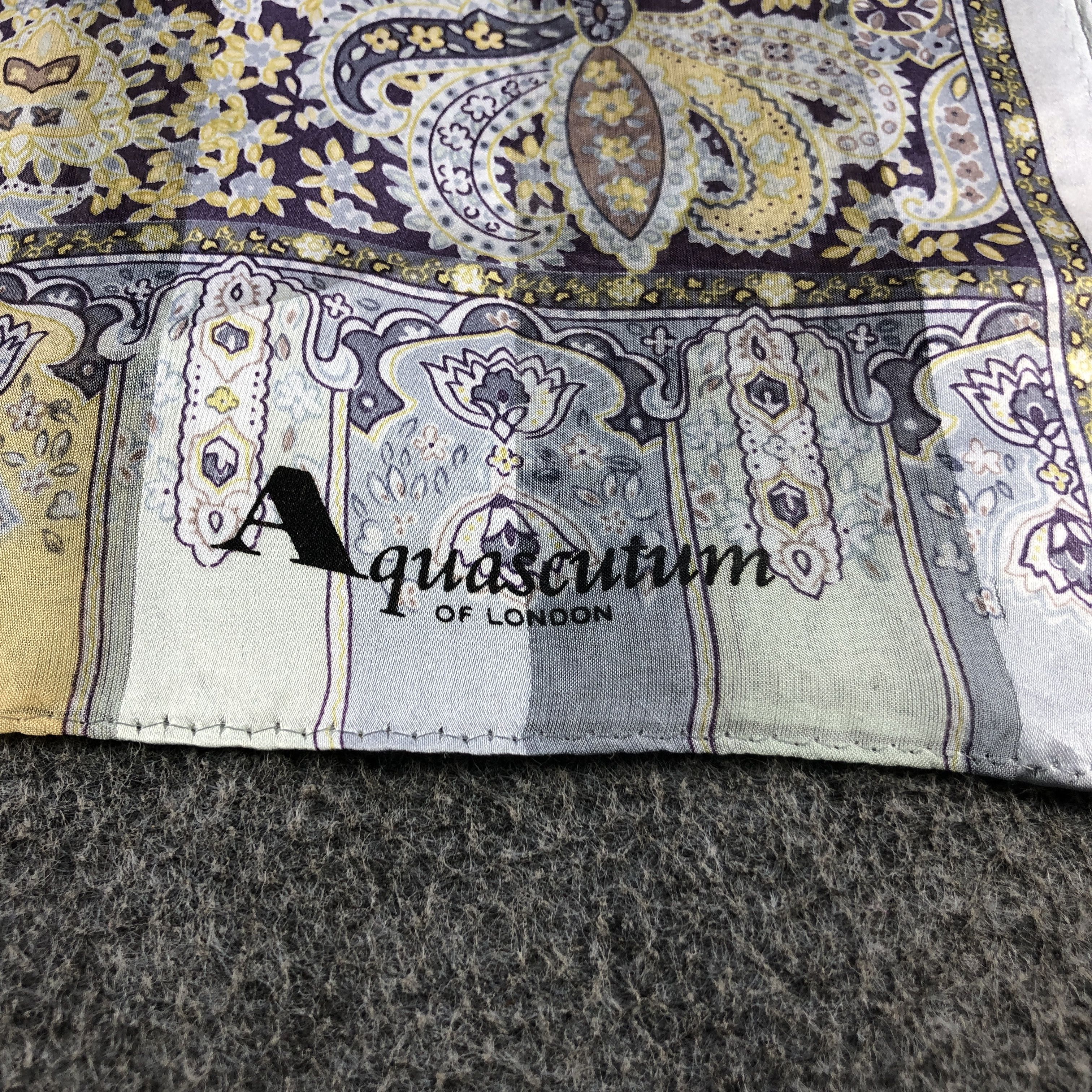 Aquascutum Aquascutum Paisley Silk Stole Silk Scarf M1391 Size ONE SIZE - 4 Thumbnail