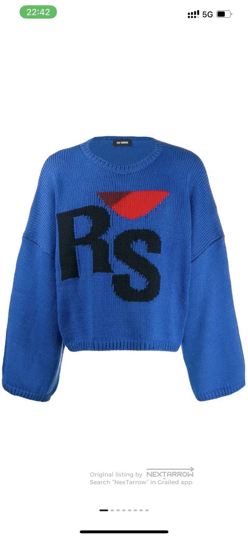 Raf Simons Raf Simons The same blue RS sweater Size US M / EU 48-50 / 2 - 4 Thumbnail