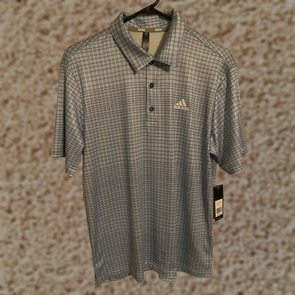 Adidas Adidas Golf Polo Shirt Men's Small Plaid Blue Dawn Short Sleeve Golf Size US S / EU 44-46 / 1 - 1 Thumbnail