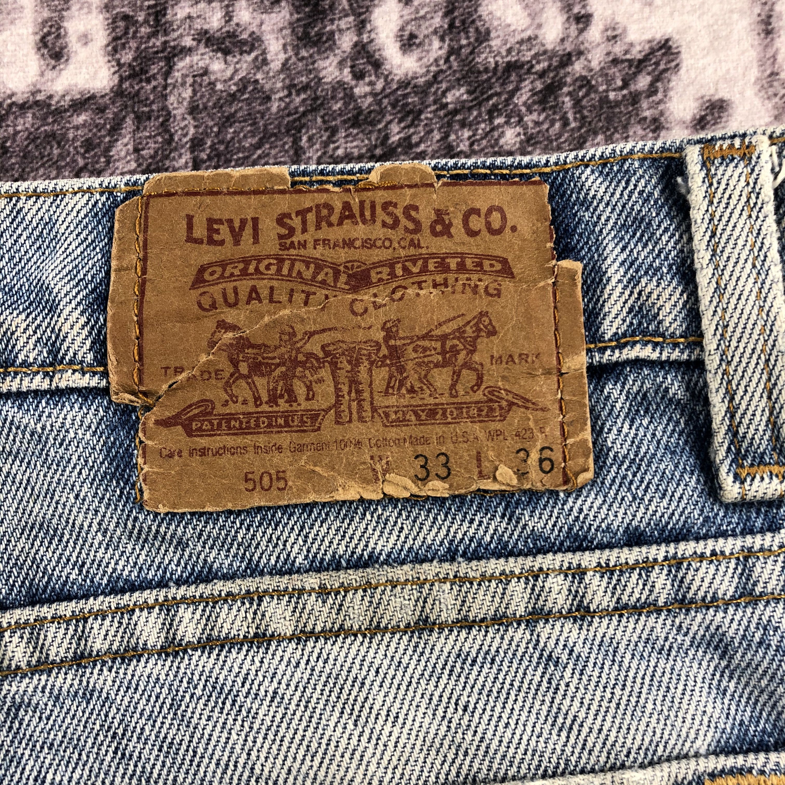 Levi's × Vintage Vintage 90s Blue Wash Levis 505 Jeans-JM2174 Size US 33 - 6 Thumbnail