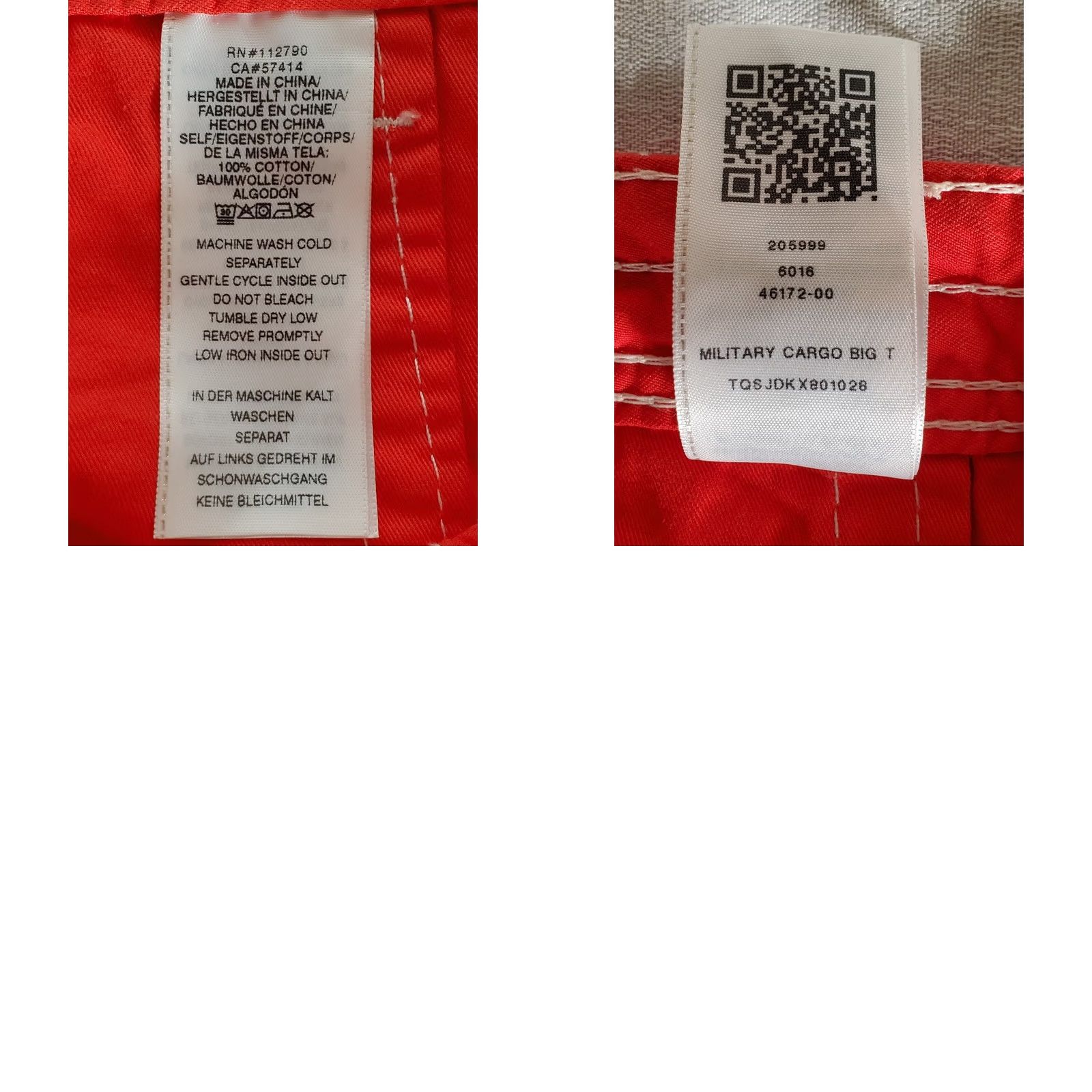 True Religion VINTAGE True Religion Military Cargo Big T Pants Fiery Red Cotton Women's Size 30 Size 30" / US 8 / IT 44 - 8 Thumbnail