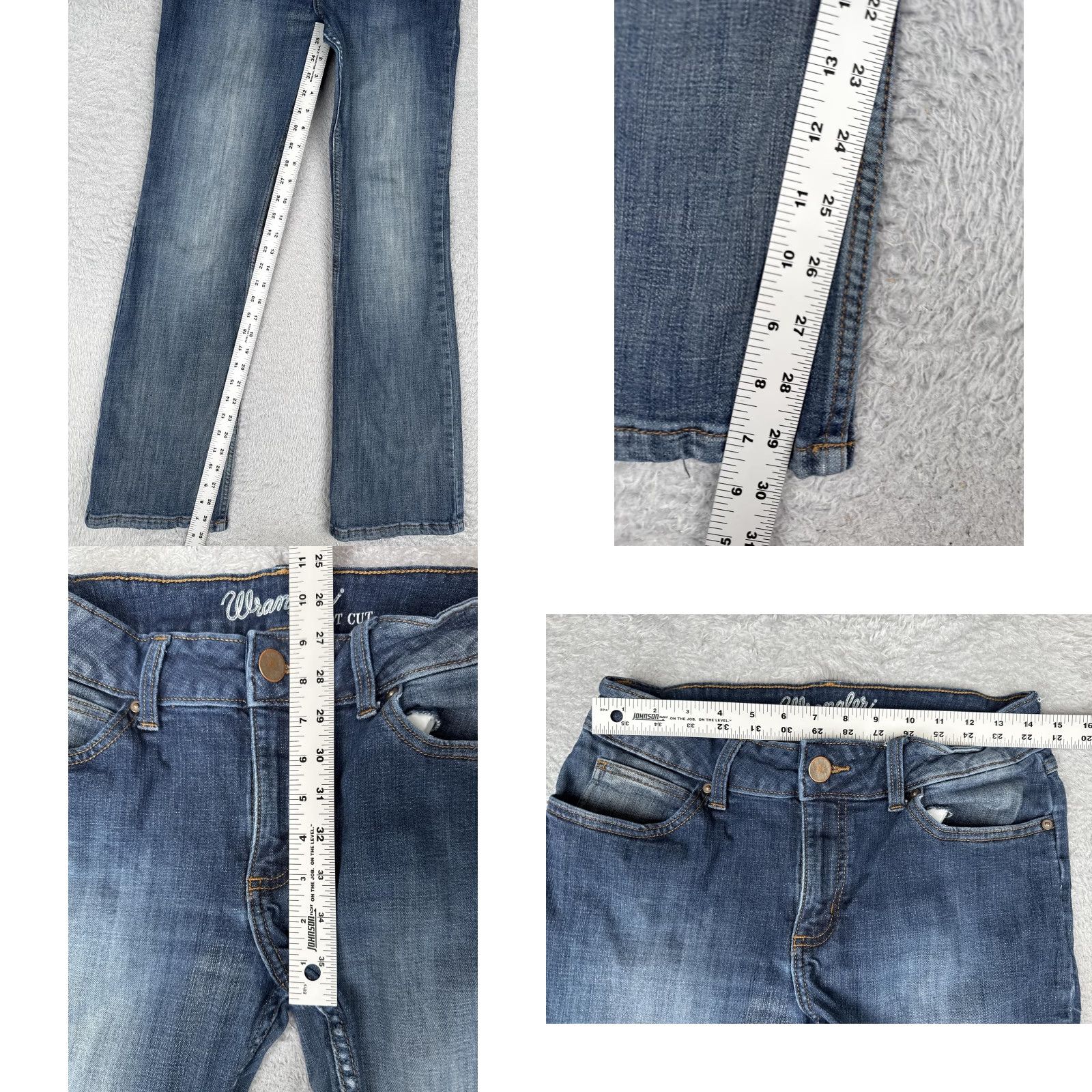 Wrangler Wrangler Jeans Womens Juniors 9 Blue Bootcut Mid Rise Stretch Denim Medium Wash Jeans Womens Juniors 9 Blue Bootcut Medium Wash Wrangler Size 30" / US 8 / IT 44 - 8 Thumbnail