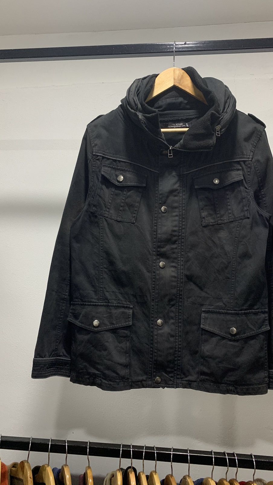 Japanese Brand CLONE DEVGRIJ PUNK JACKET MILITARY 90s Size US L / EU 52-54 / 3 - 3 Thumbnail