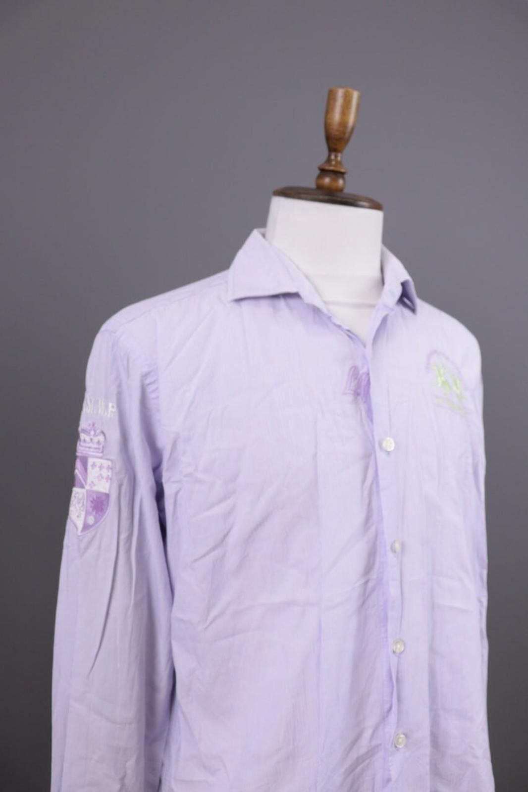 La Martina La Martina Buenos Aires Purple Pinstripe Shirt Size XXL Size US XXL / EU 58 / 5 - 8 Thumbnail