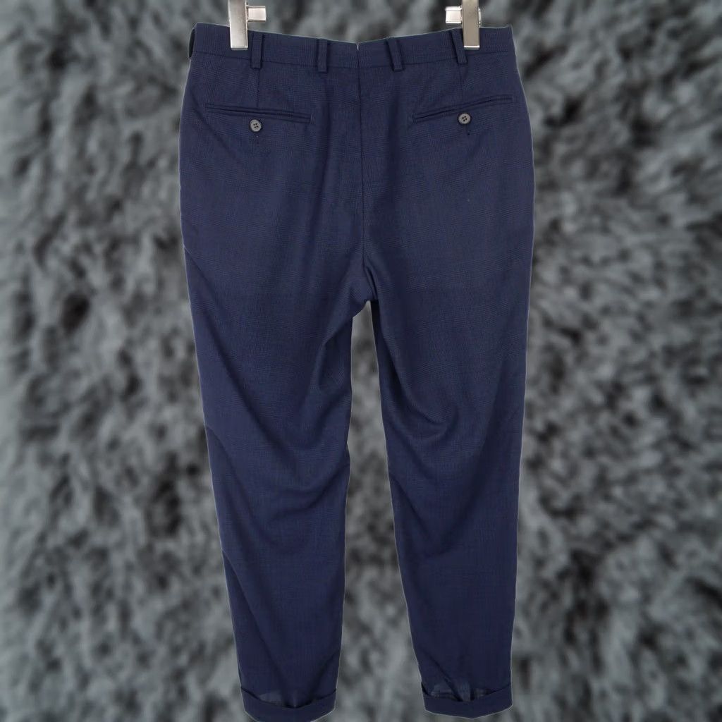 Suitsupply Suitsupply Brescia Trousers Men UK 36S / W31 Wool Plaid Blue Tapered Dress Pants Size US 36 / EU 52 - 1 Thumbnail
