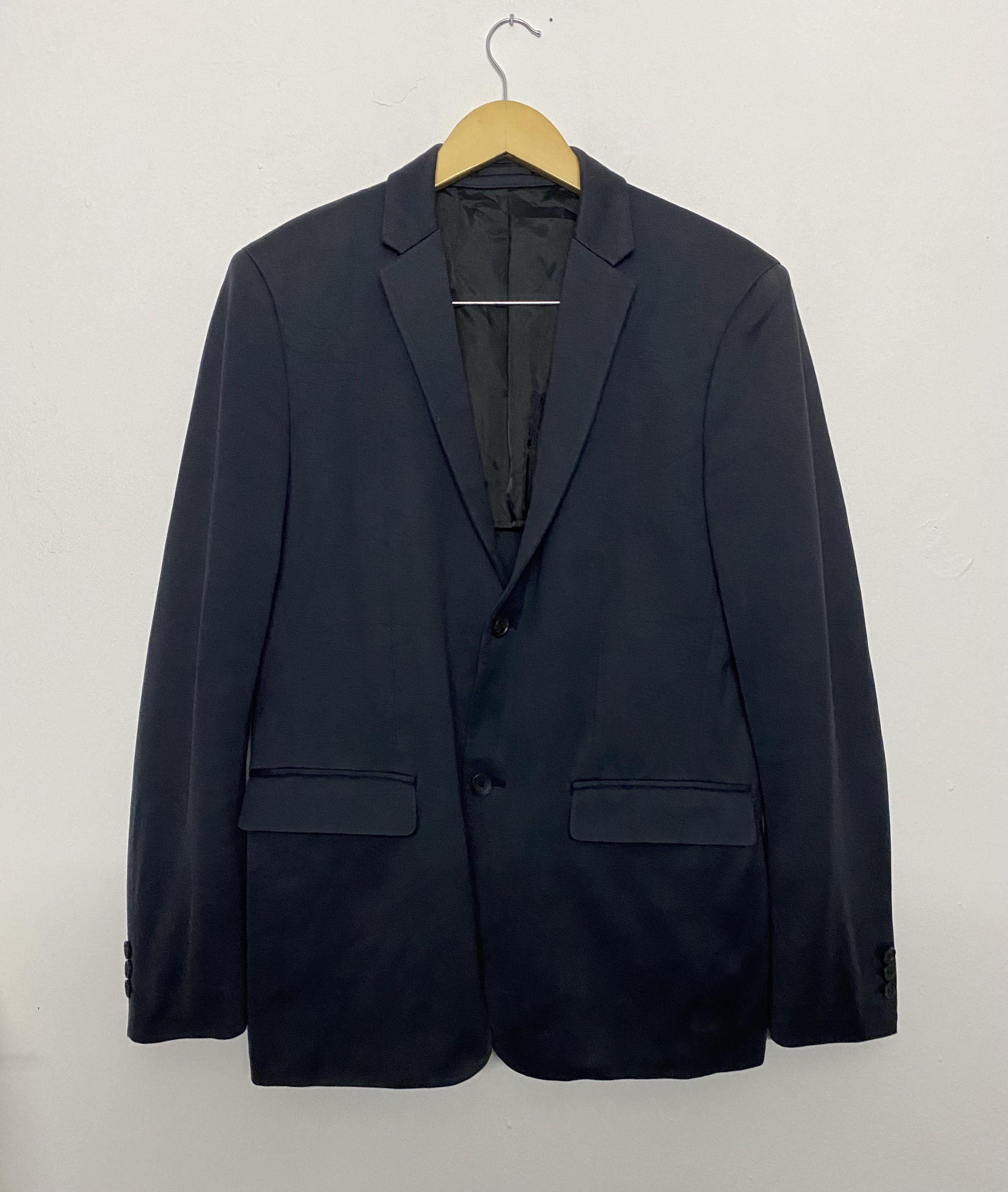 Theory Theory Japan Dark Navy Stretch Cotton Coat Blazer Size 40R - 1 Thumbnail