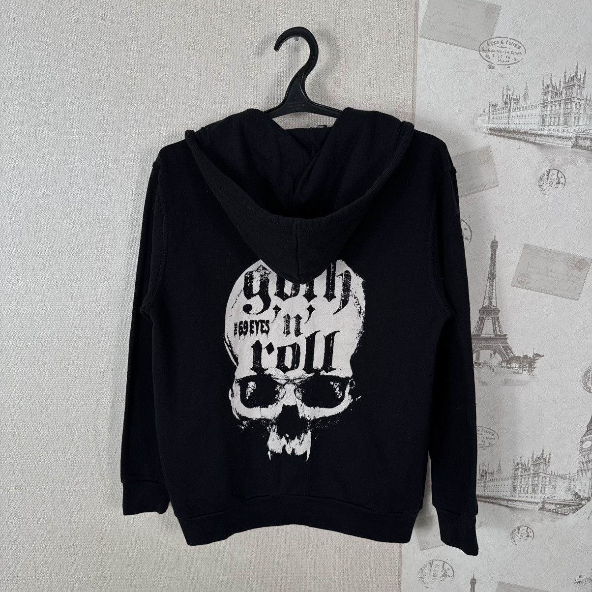 Other Vintage The 69 eyes Hoodie 00s Gothic Rock Skull Black L Size US L / EU 52-54 / 3 - 1 Thumbnail