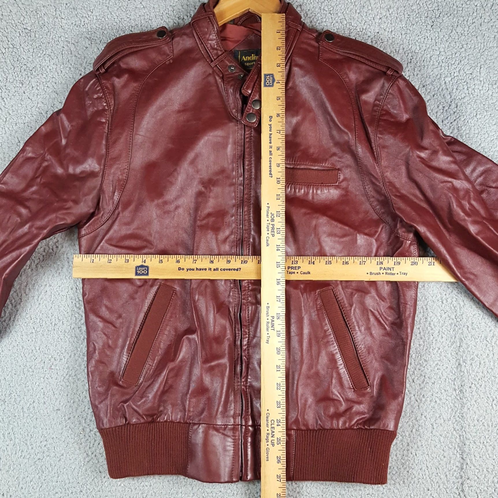 Vintage VINTAGE Andhurst Jacket Size 40L Maroon Leather Cafe Racer Biker Motorcycle 80s Mens Size US XXS / EU 40 - 6 Thumbnail