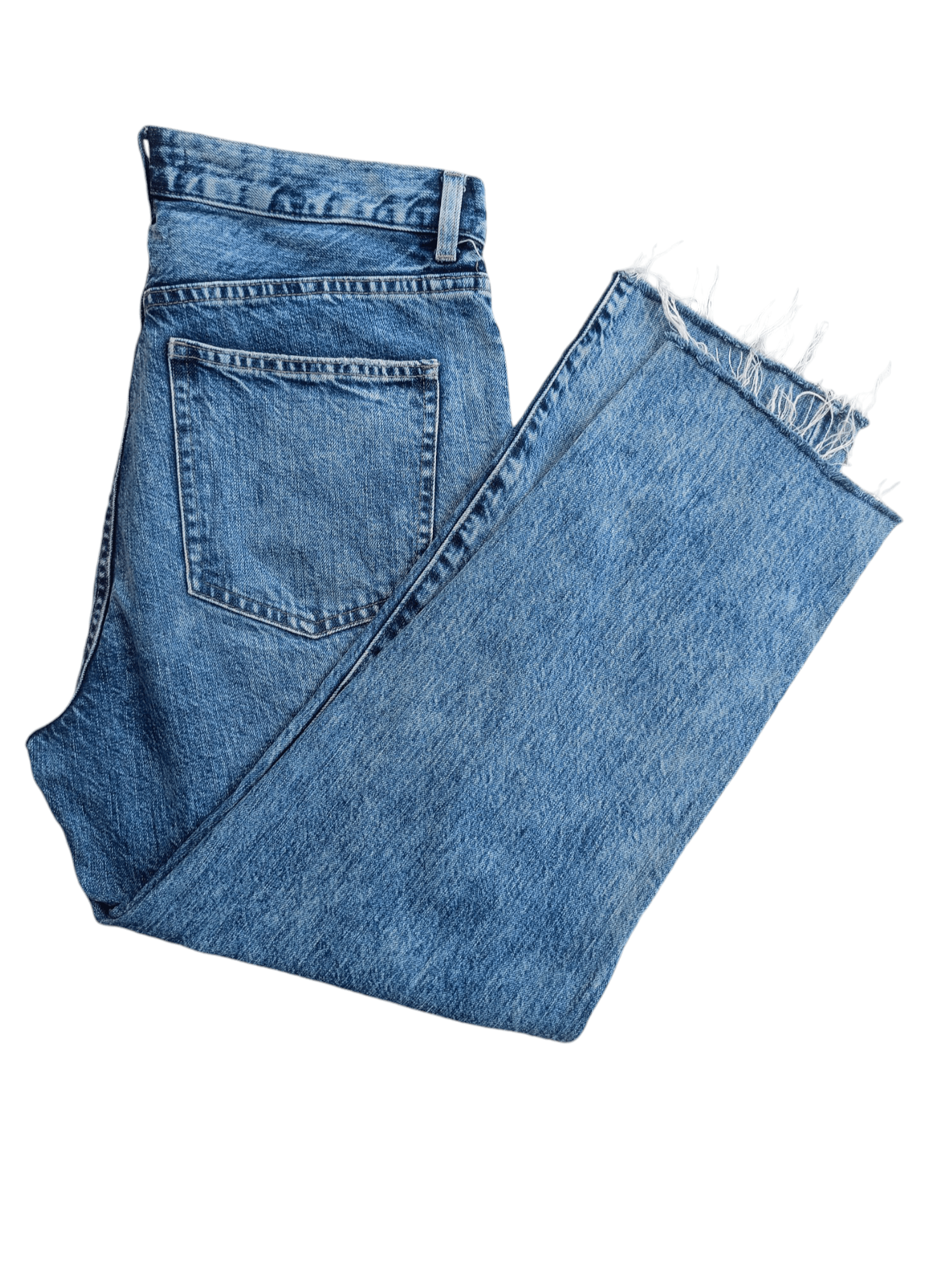 Uniqlo × Vintage UNIQLO Cropped Relaxed Tapered Distressed Denim Size 26" / US 2 / IT 38 - 24 Thumbnail