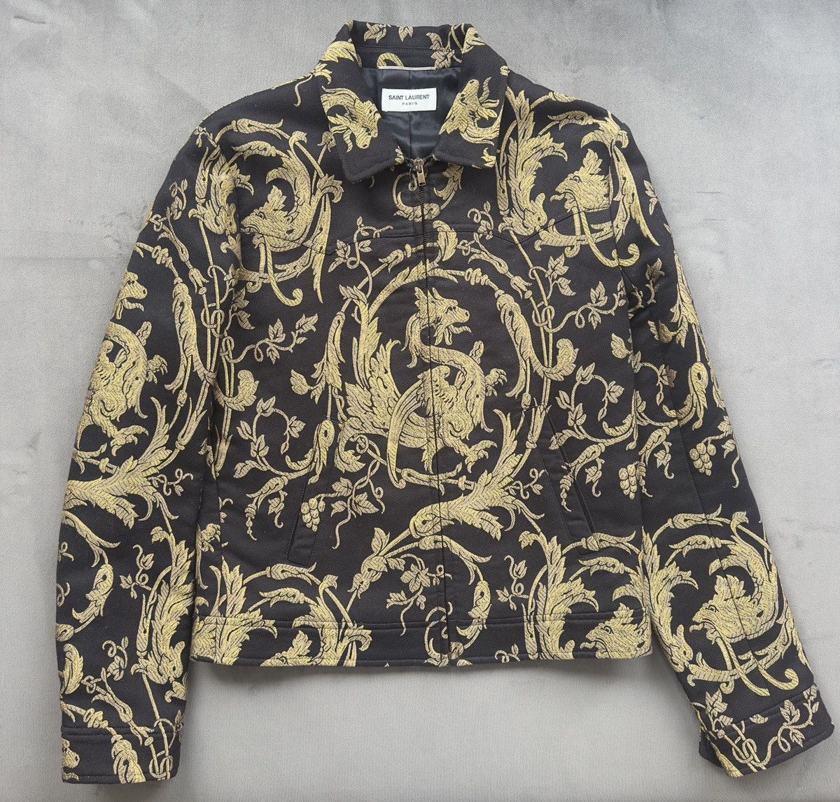 Hedi Slimane × Saint Laurent Paris Saint Laurent Dragon Embroidery Jacket Size US M / EU 48-50 / 2 - 1 Thumbnail