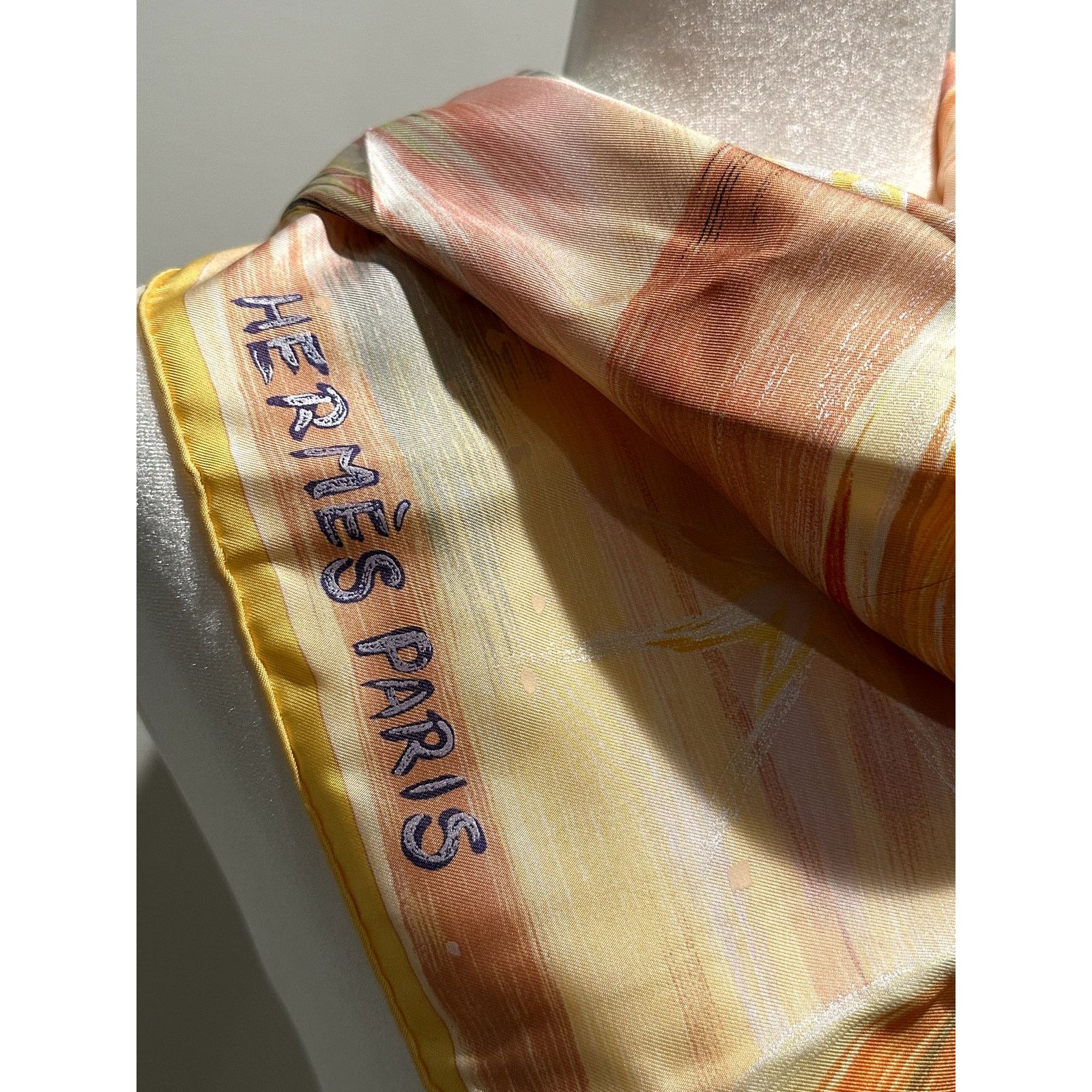 Hermes HERMES Feux Du Ciel Scarf - Excellent RARE/Vintage wBox Size ONE SIZE - 8 Thumbnail