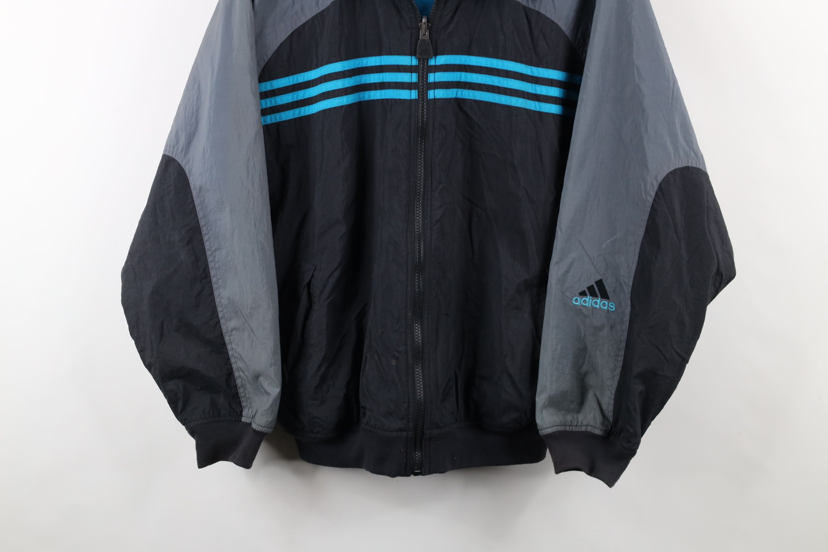 Adidas × Vintage Vintage 90s Adidas Reversible Full Zip Bomber Jacket Size US M / EU 48-50 / 2 - 3 Thumbnail