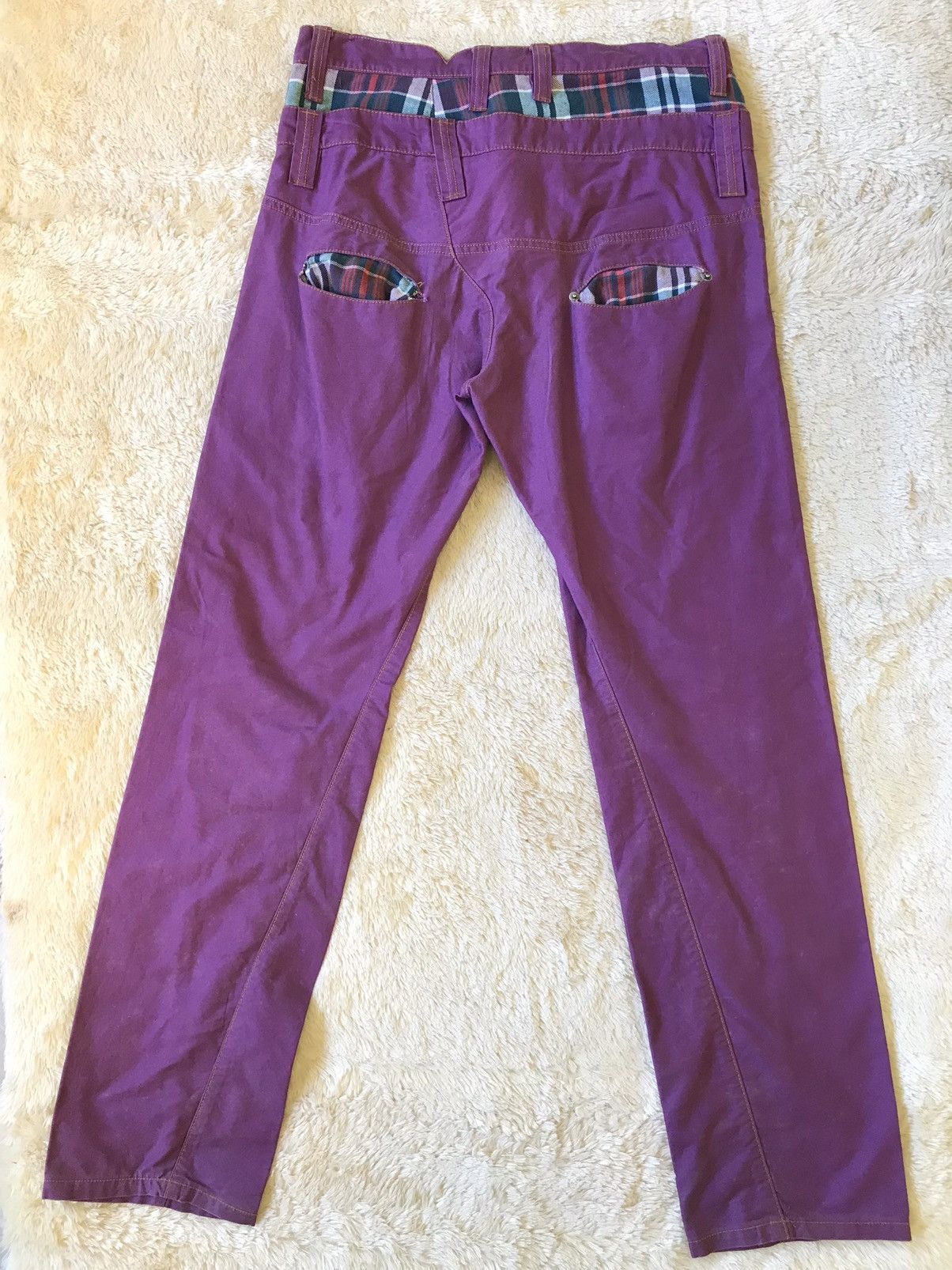 Japanese Brand Breath Mint BRTHBREATH Double Waist Purple Punk Style Size 28" / US 6 / IT 42 - 7 Thumbnail