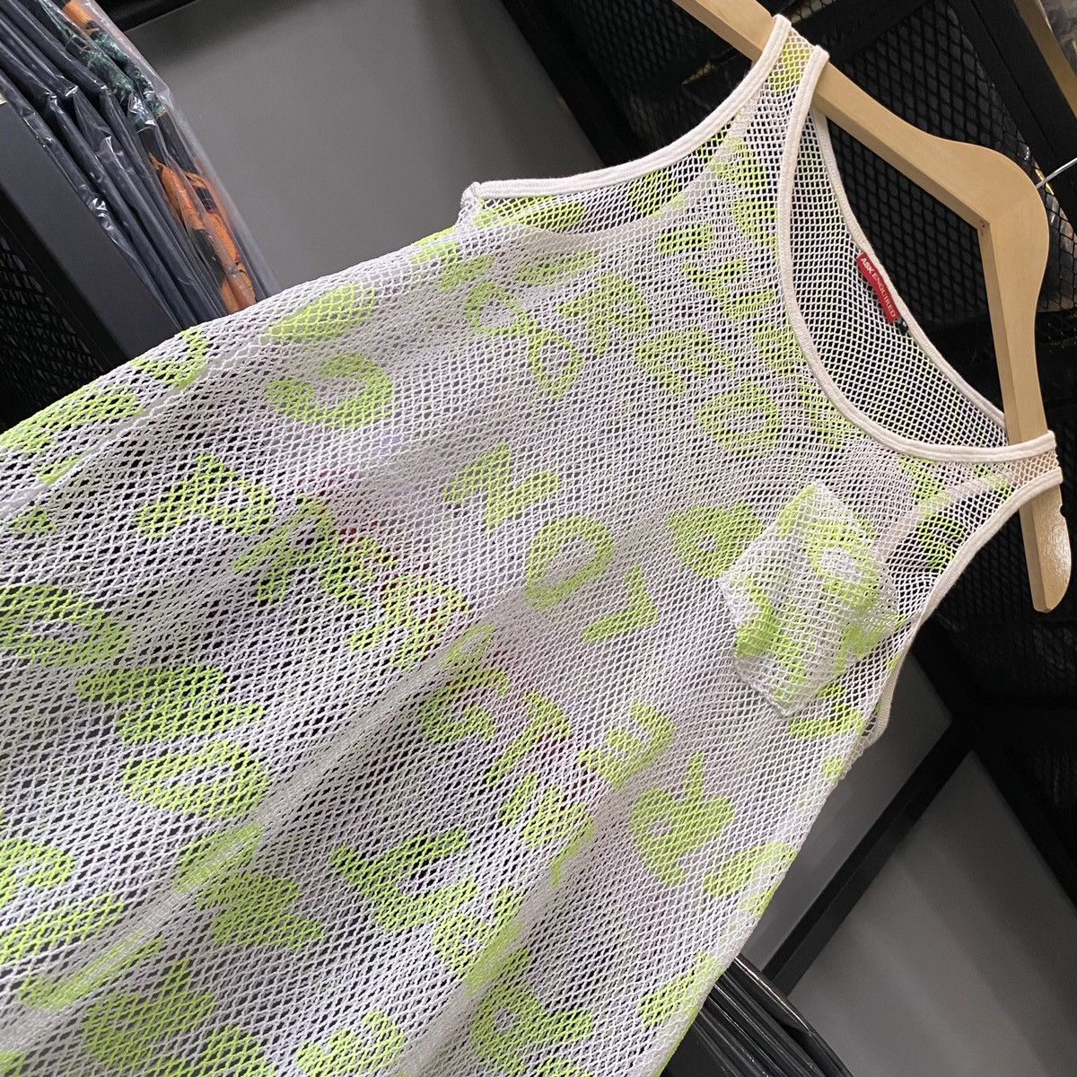 Japanese Brand ASK ENQUIRED Tank Top Mesh Neon LGB Style Size US M / EU 48-50 / 2 - 11 Thumbnail