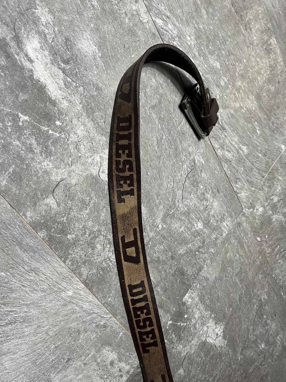 Diesel Vintage Diesel Leather Belt Monogram Big Logo Japanese Y2k Size ONE SIZE - 8 Thumbnail