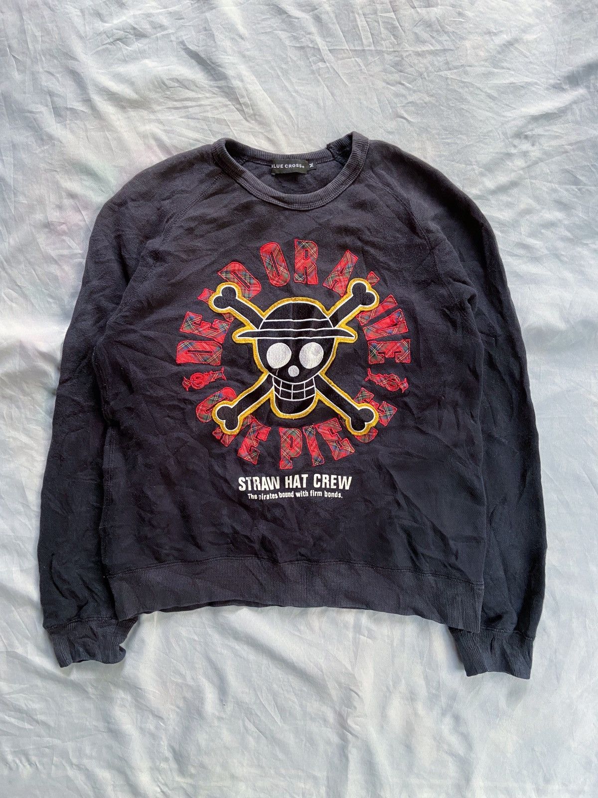 Japanese Brand BLUE CROSS STRAW HAT CREW SWEATSHIRT Size US S / EU 44-46 / 1 - 1 Thumbnail