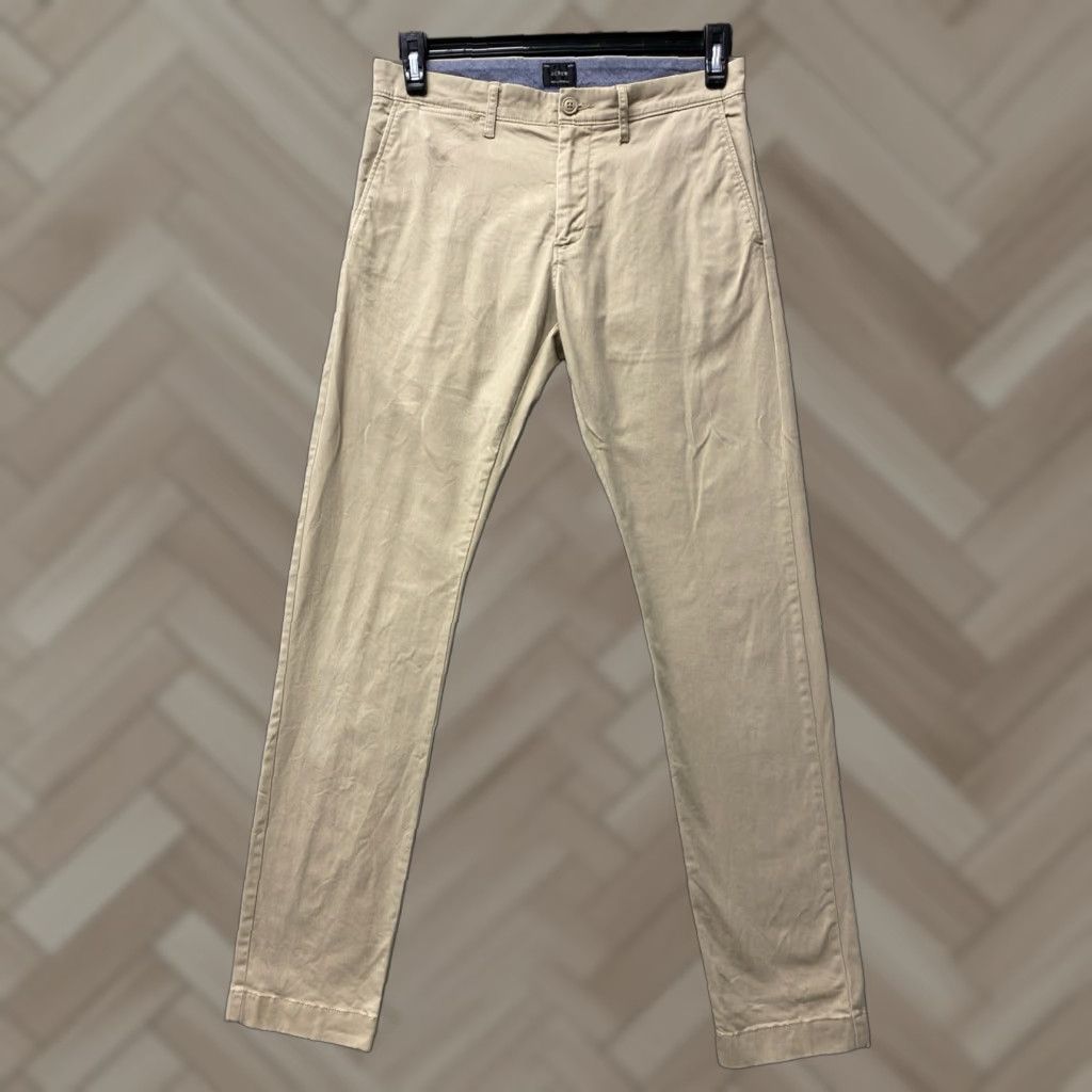 J.Crew J.CREW Flex Chino Pants Mens 30x32 Slim Straight Khaki Stretch Casual Chino Pants Belt Loops Front Pockets Back Pockets 0521 Size US 30 / EU 46 - 1 Thumbnail