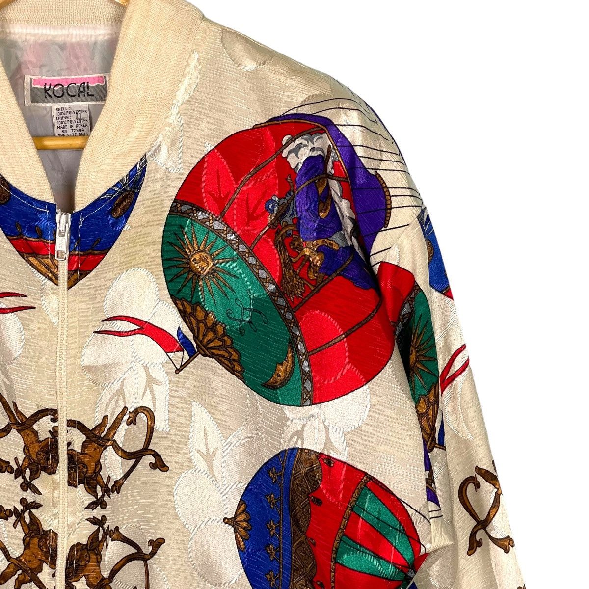 Japanese Brand Vintage 90s Baroque Sensation Bomber Jacket Size ONE SIZE - 4 Thumbnail