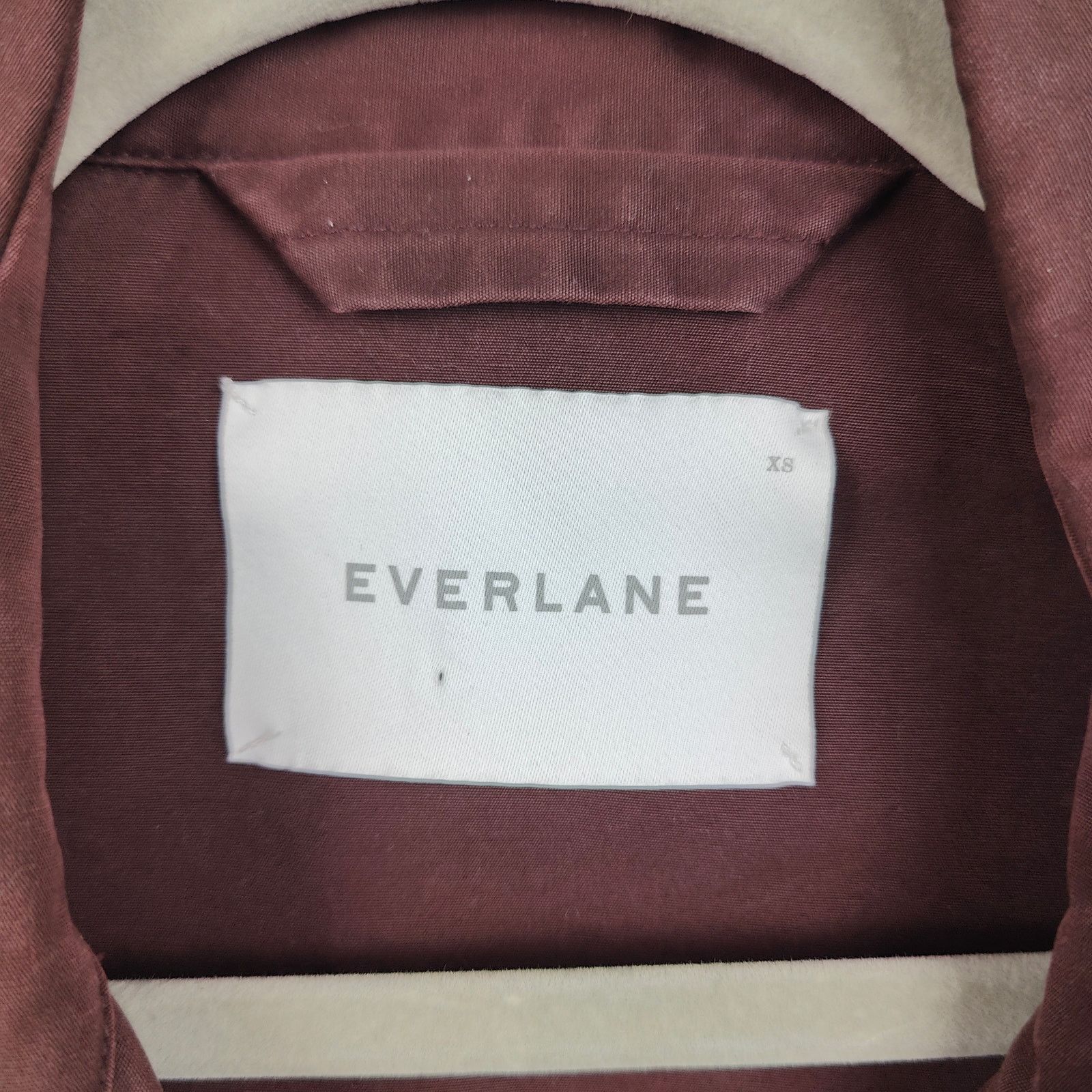 Other Everlane Swing Trench Coat Womens XS Plum Burgundy Cotton Size XS / US 0-2 / IT 36-38 - 6 Thumbnail
