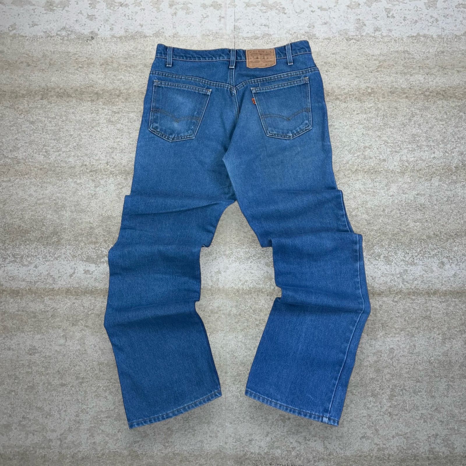 Image of Crazy Vintage Levis Orange Tab Jeans Bootcut 20516 0914 90's in Blue, Men's (Size 36)