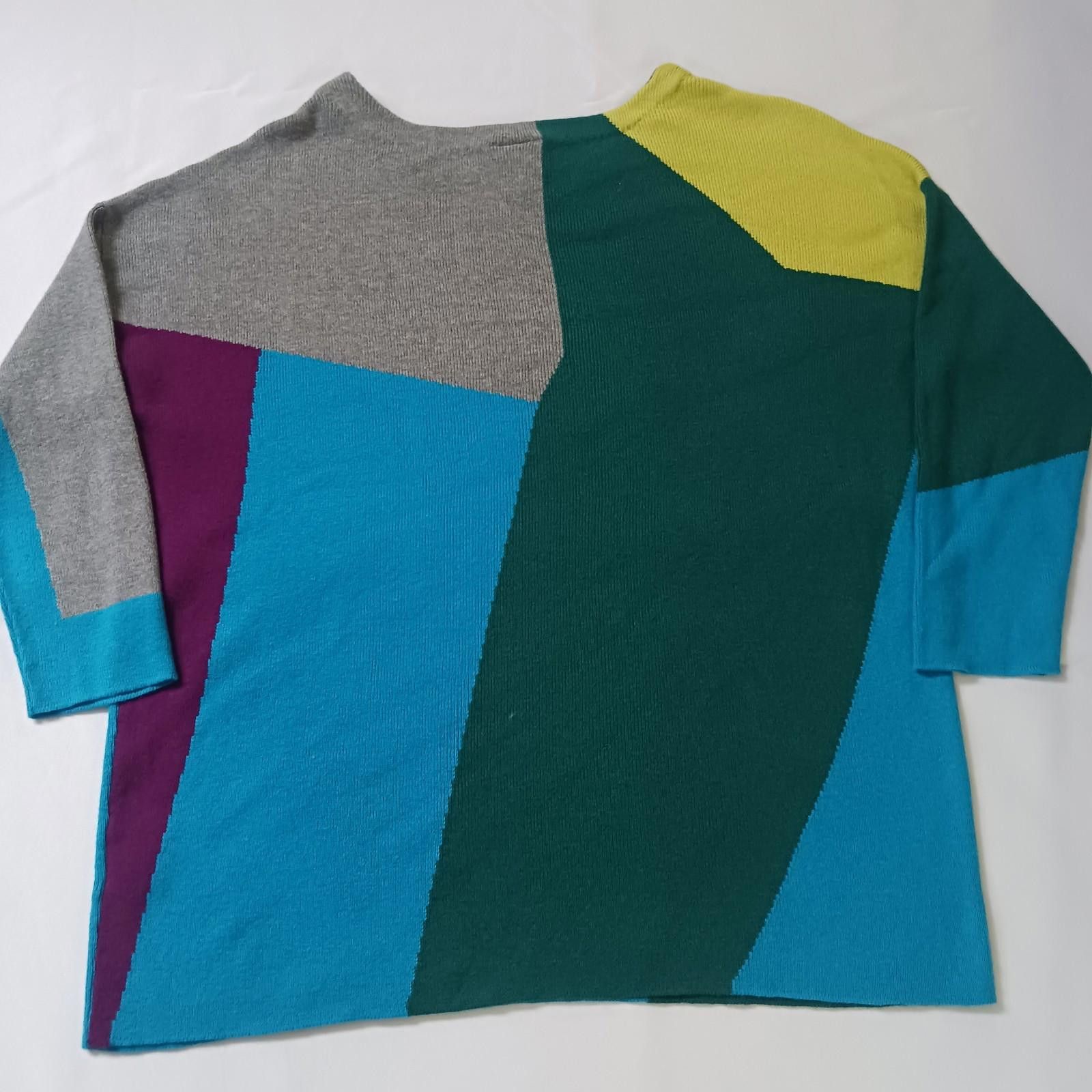Designer Stylus RN#93677 Women's Multicolor Wool Blend Sweater Small Size S / US 4 / IT 40 - 2 Thumbnail
