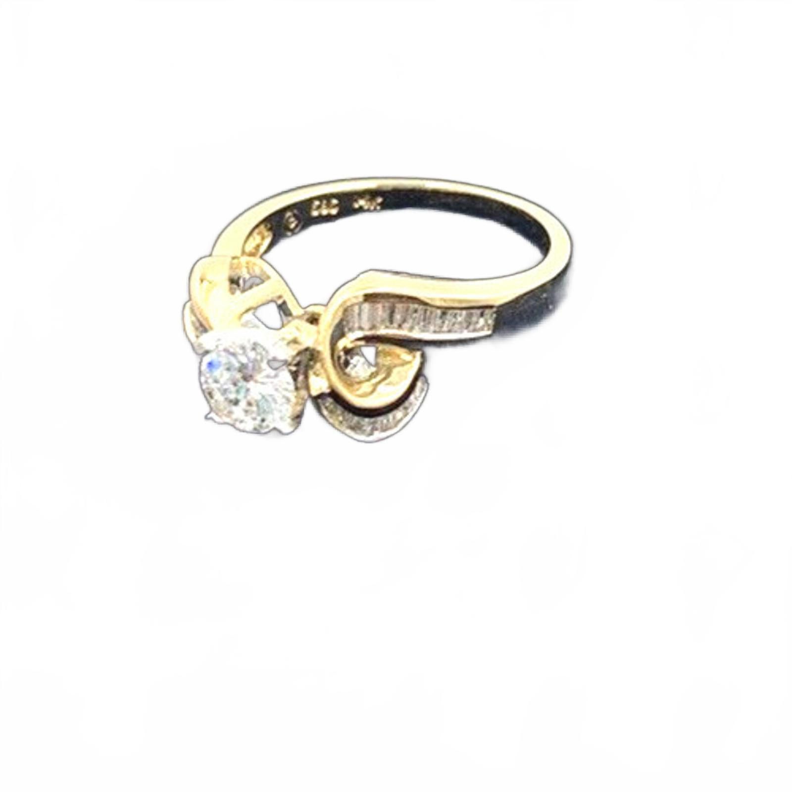 Other Over 1 carat TW 14K Yellow Gold VS2F Diamond Engagement Ring Size ONE SIZE - 7 Thumbnail