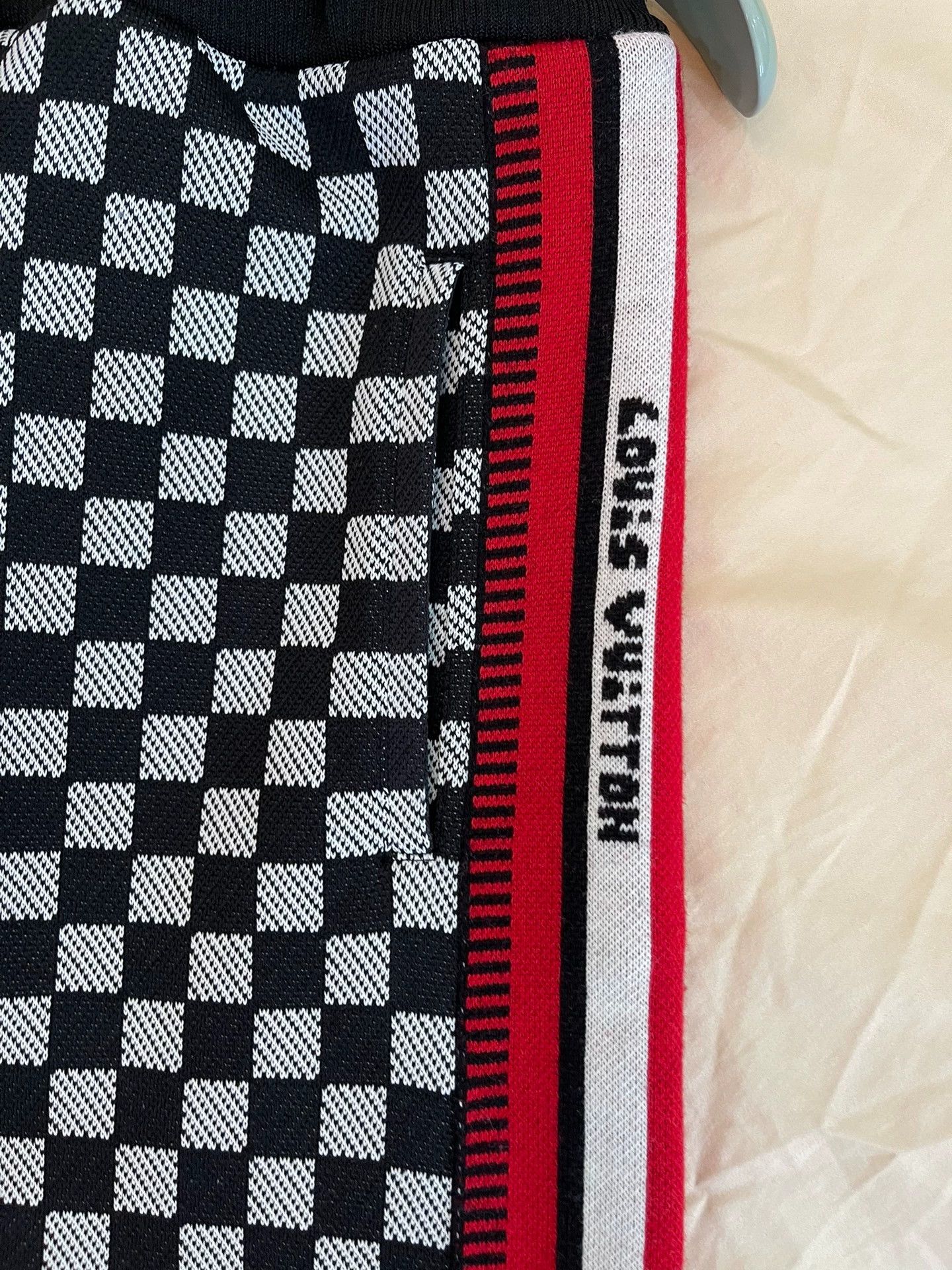 Louis Vuitton LV Two-Tone Monogram Check Side LV Script Pants L Size US 34 / EU 50 - 3 Thumbnail